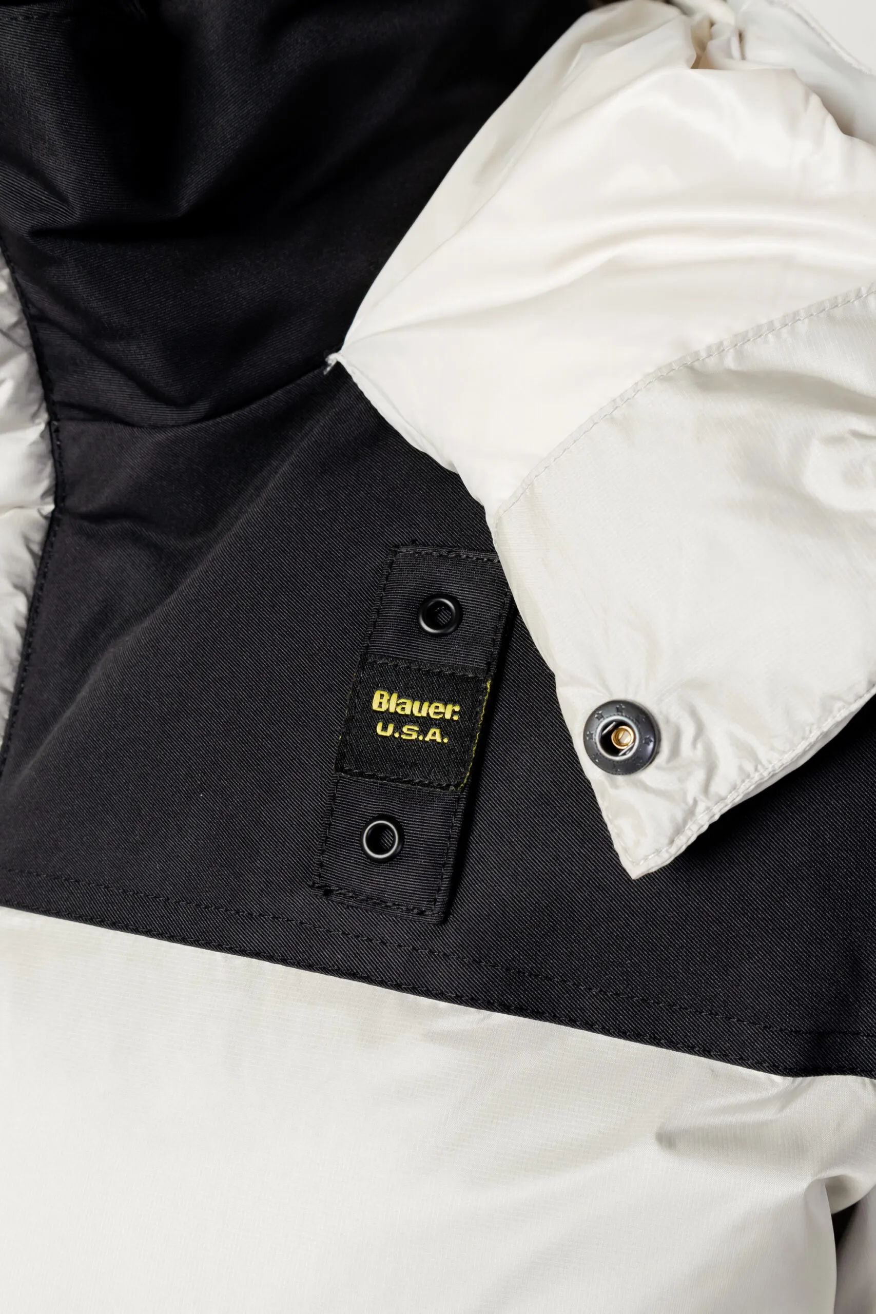 Piumino Blauer. emerson two-tone down jacket with concealed hood Grigio Chiaro
