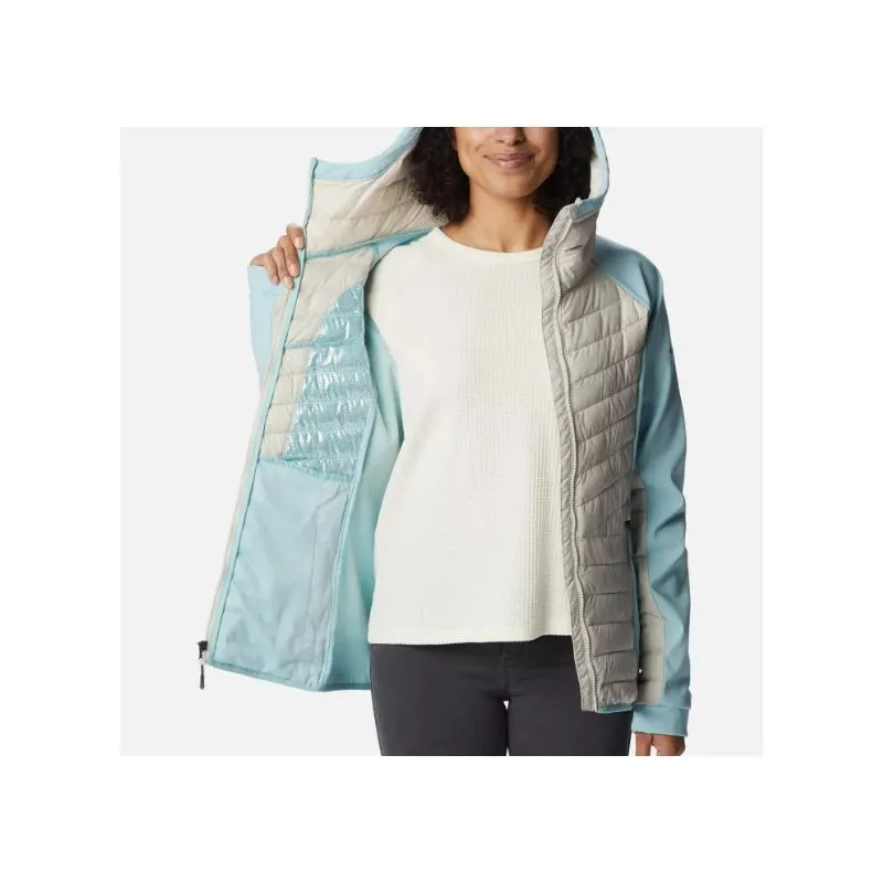 Piumino ibrido da donna Columbia Powder Lite Hybrid (Dark Stone / Aqua Haze)