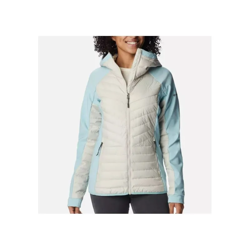 Piumino ibrido da donna Columbia Powder Lite Hybrid (Dark Stone / Aqua Haze)