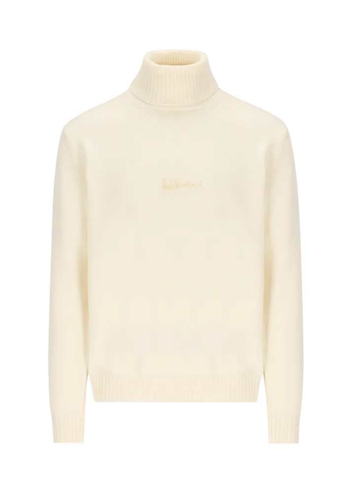 Pullover a collo alto in lana merino Luwalbert    