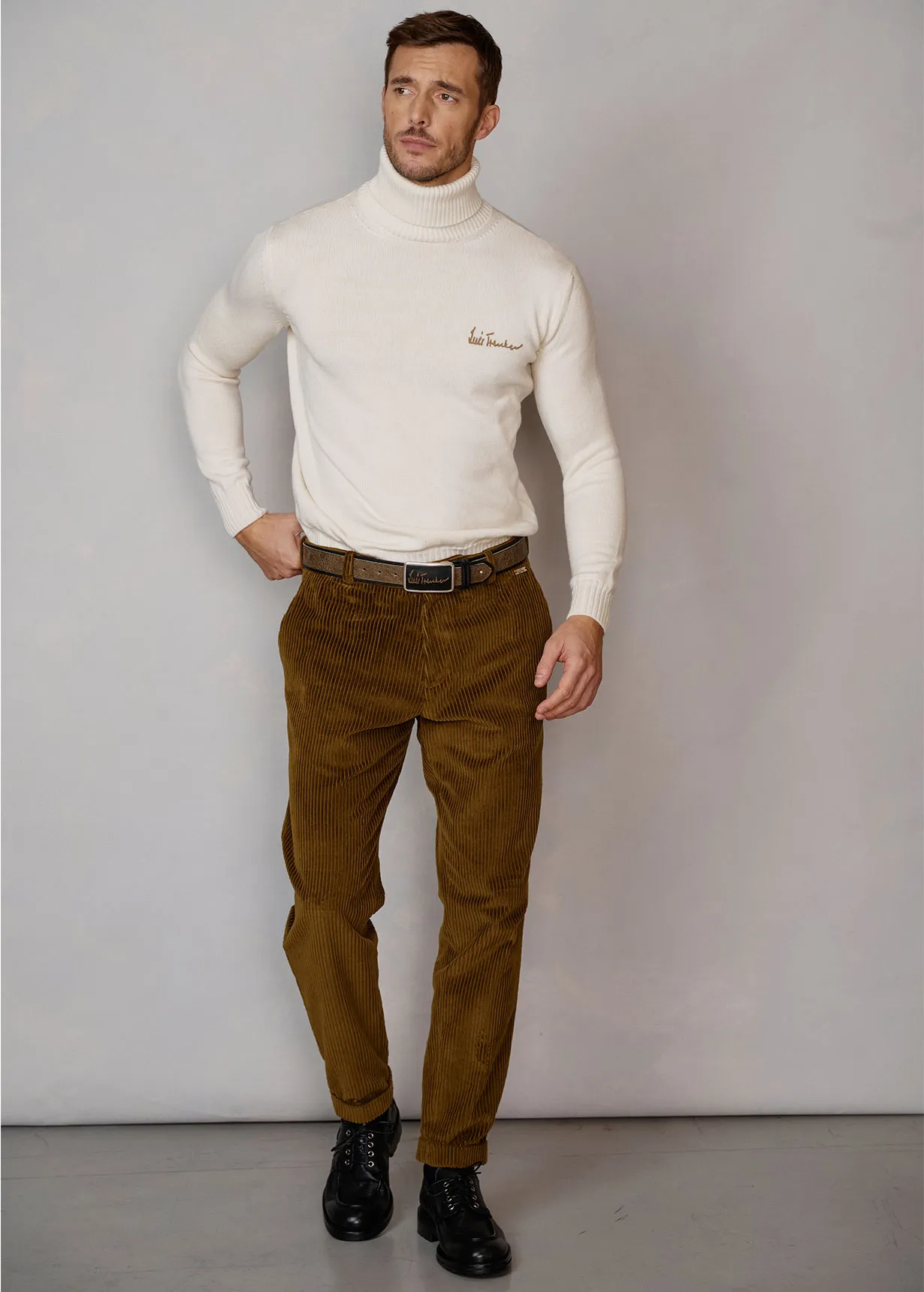 Pullover a collo alto in lana merino Luwalbert    