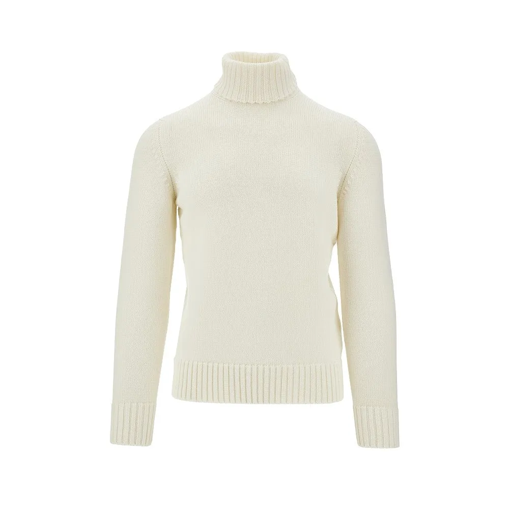 Pullover a collo alto in lana Merino
