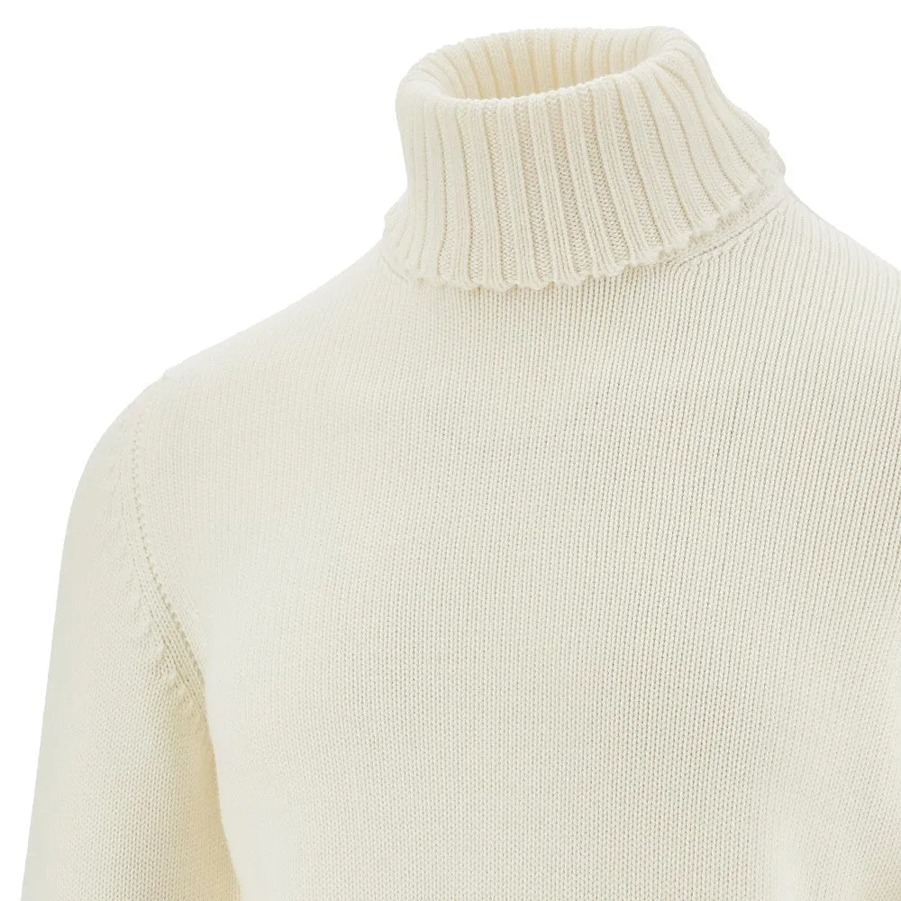 Pullover a collo alto in lana Merino