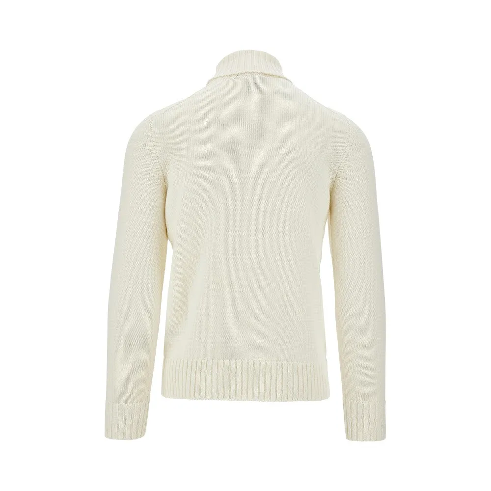 Pullover a collo alto in lana Merino
