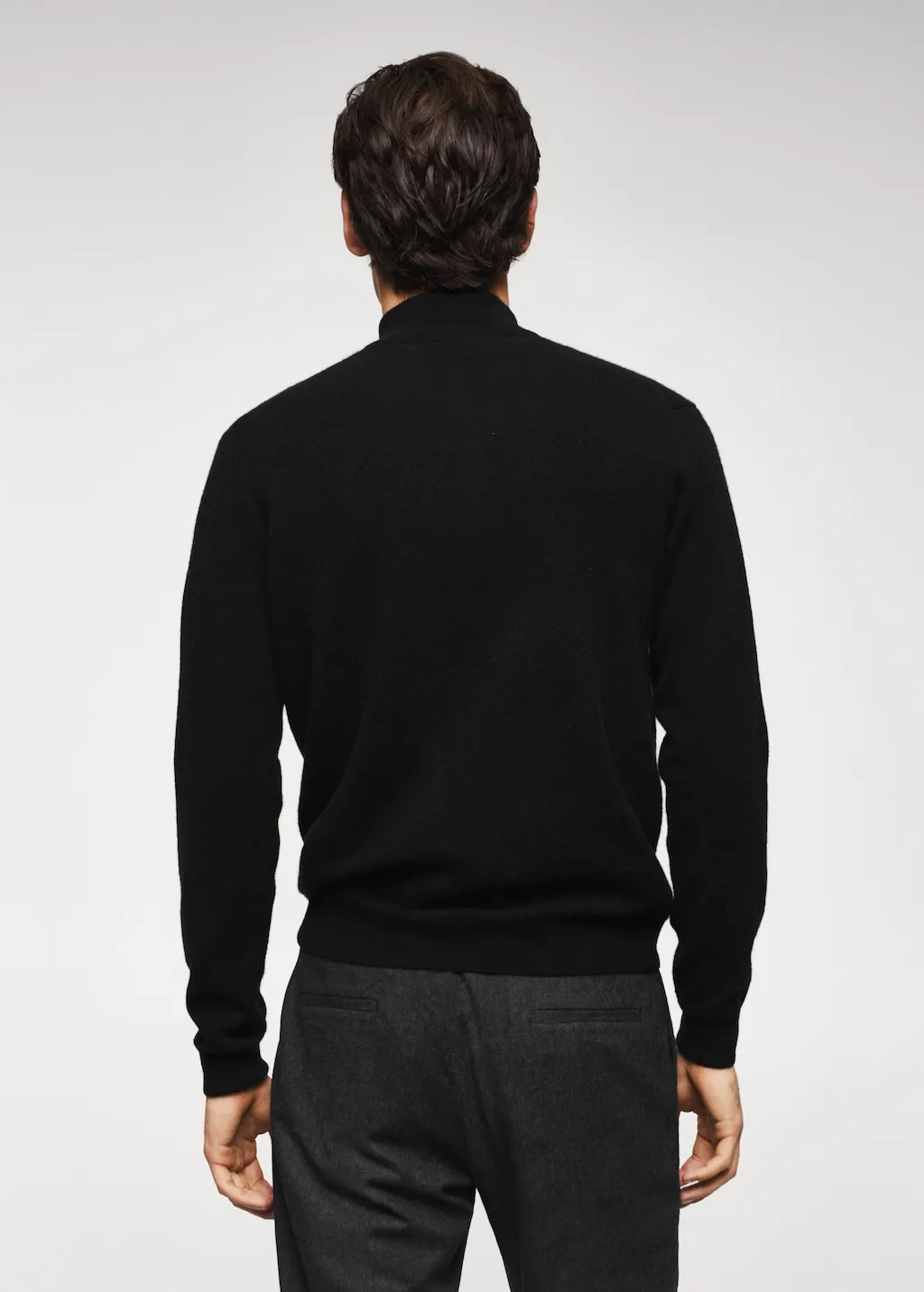 Pullover cashmere collo zip