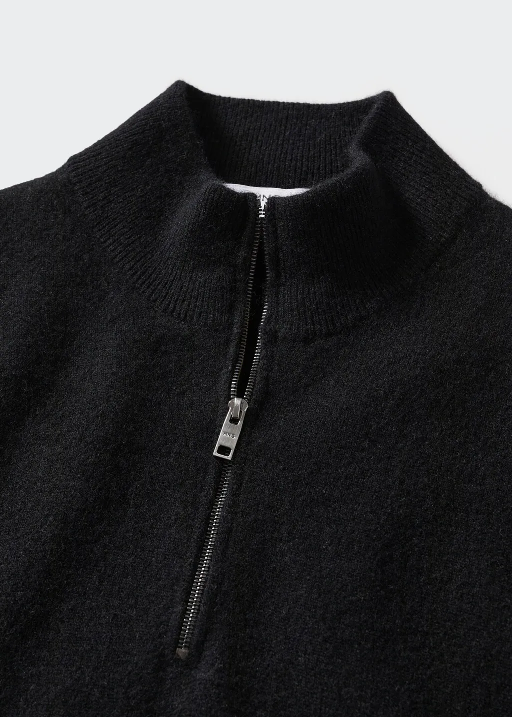 Pullover cashmere collo zip