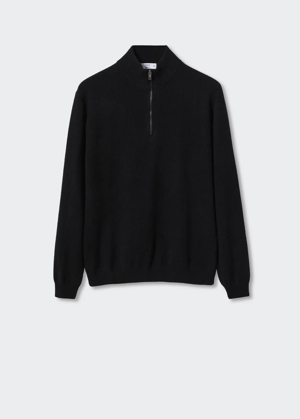 Pullover cashmere collo zip