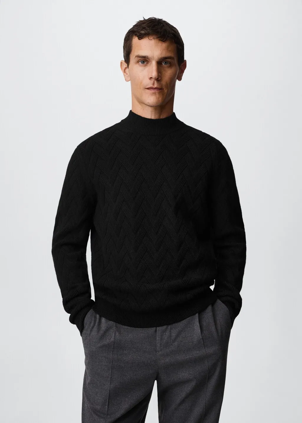 Pullover collo perkins strutturato