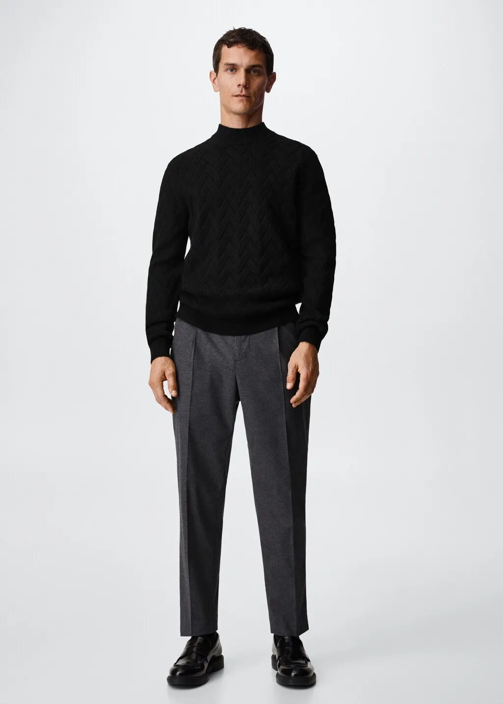 Pullover collo perkins strutturato