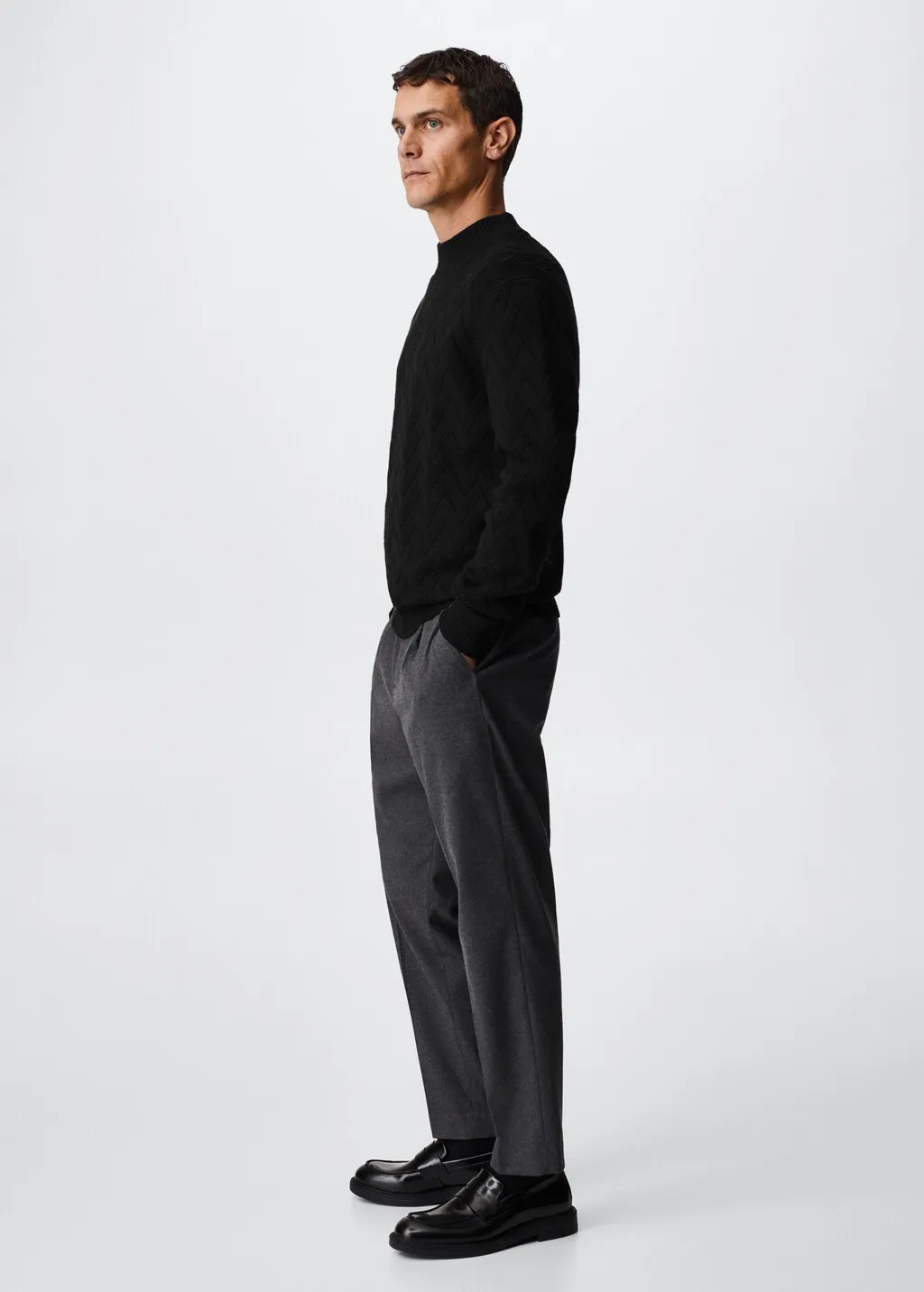 Pullover collo perkins strutturato