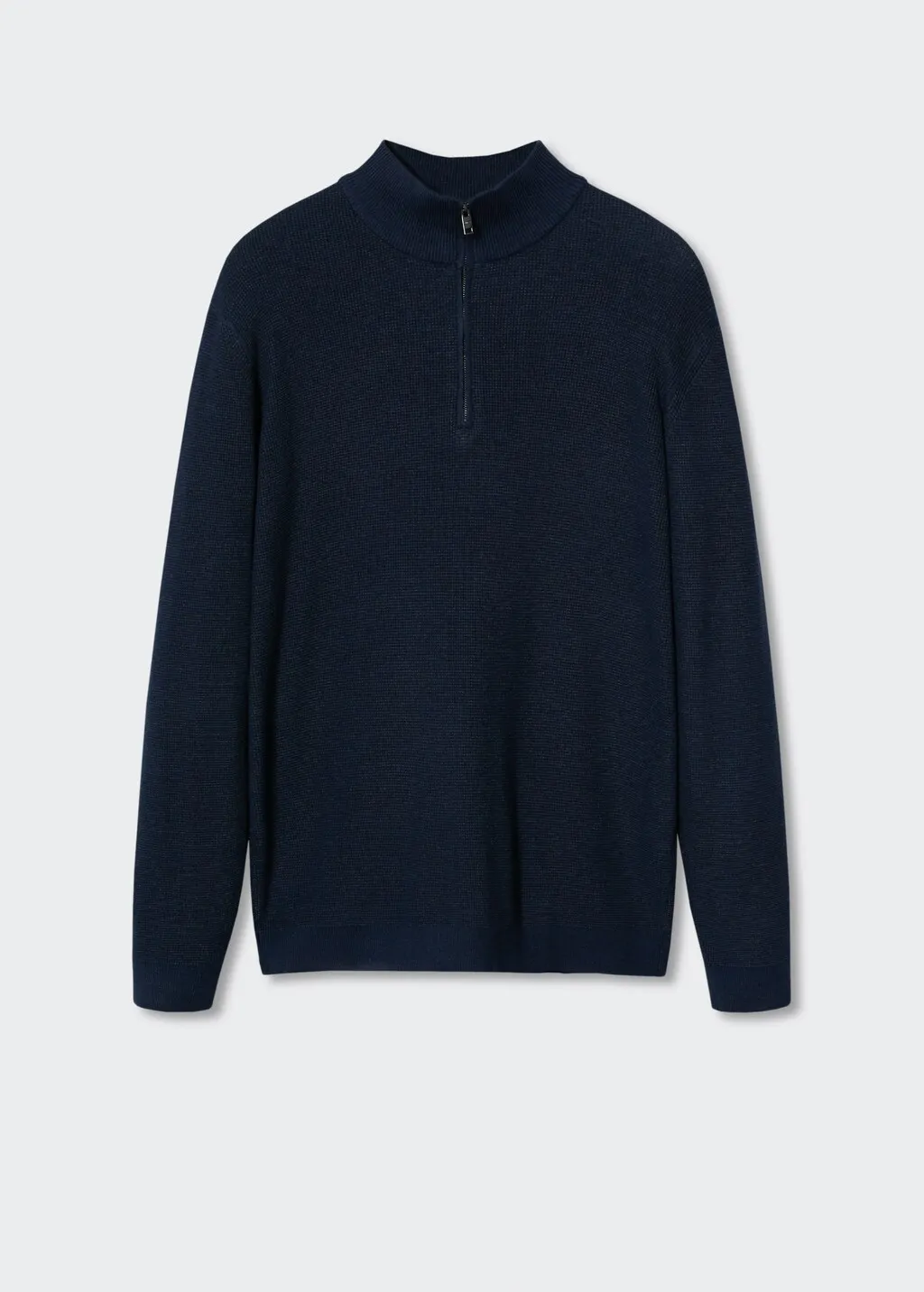 Pullover cotone collo zip