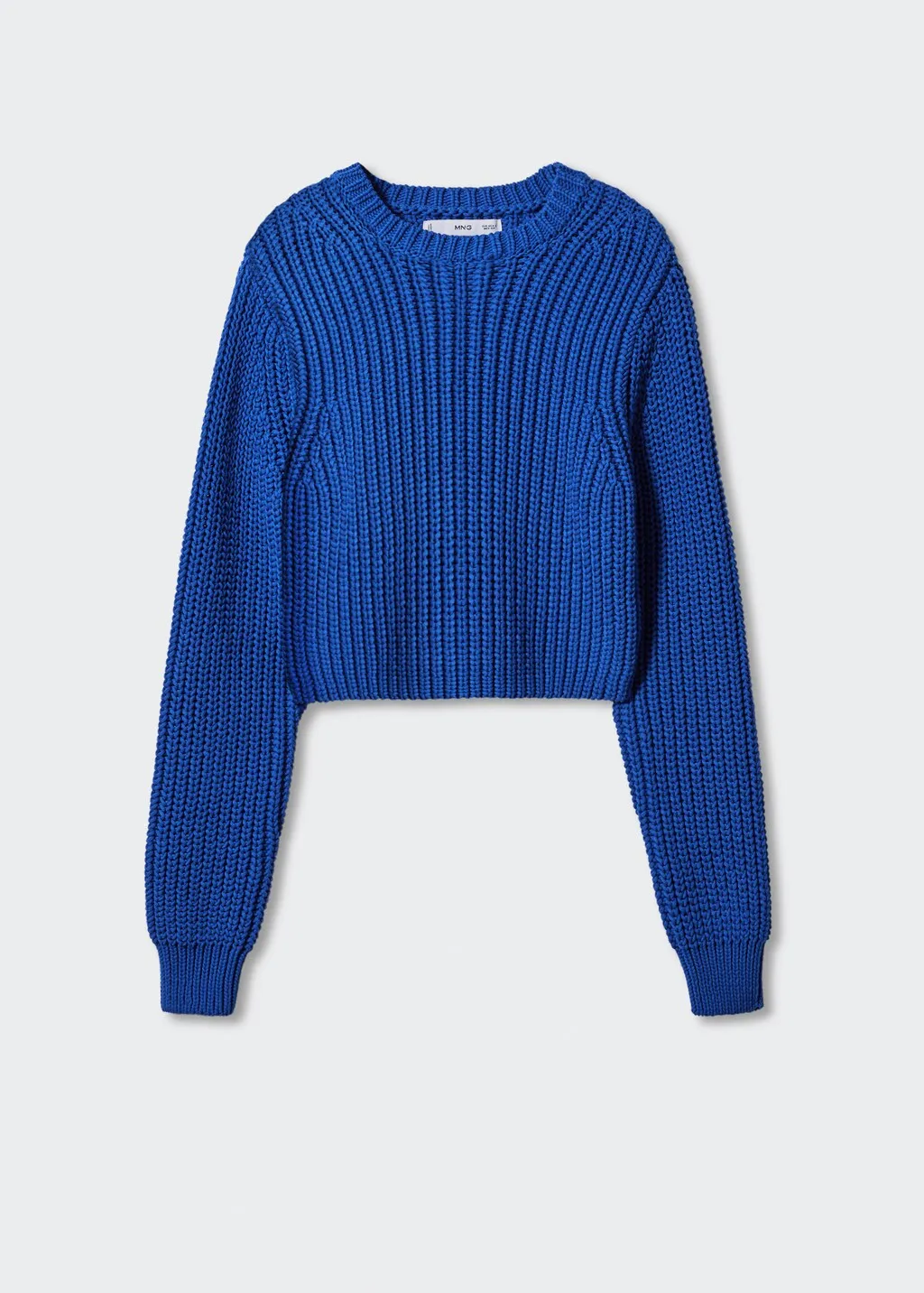 Pullover crop collo stondato