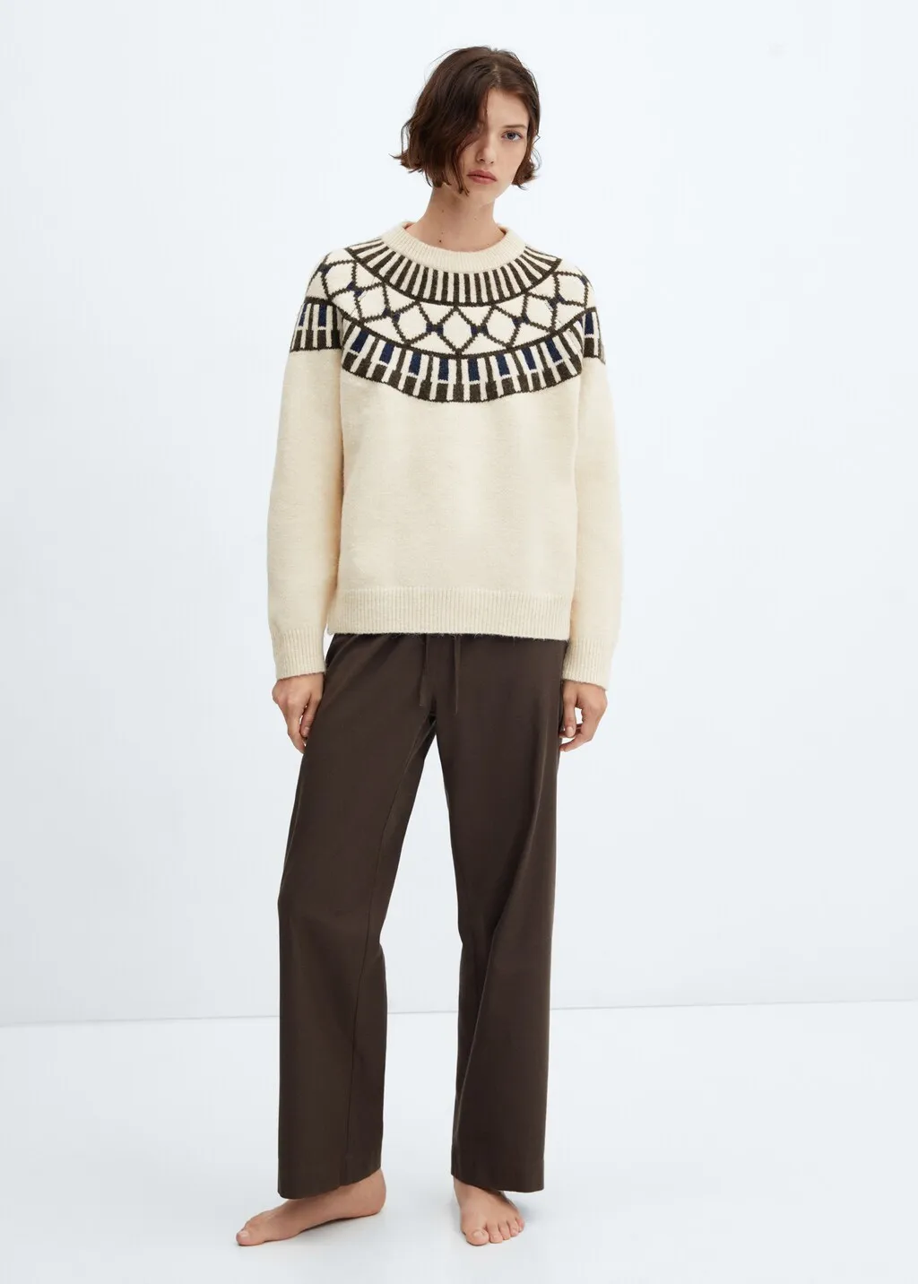 Pullover greche collo stondato