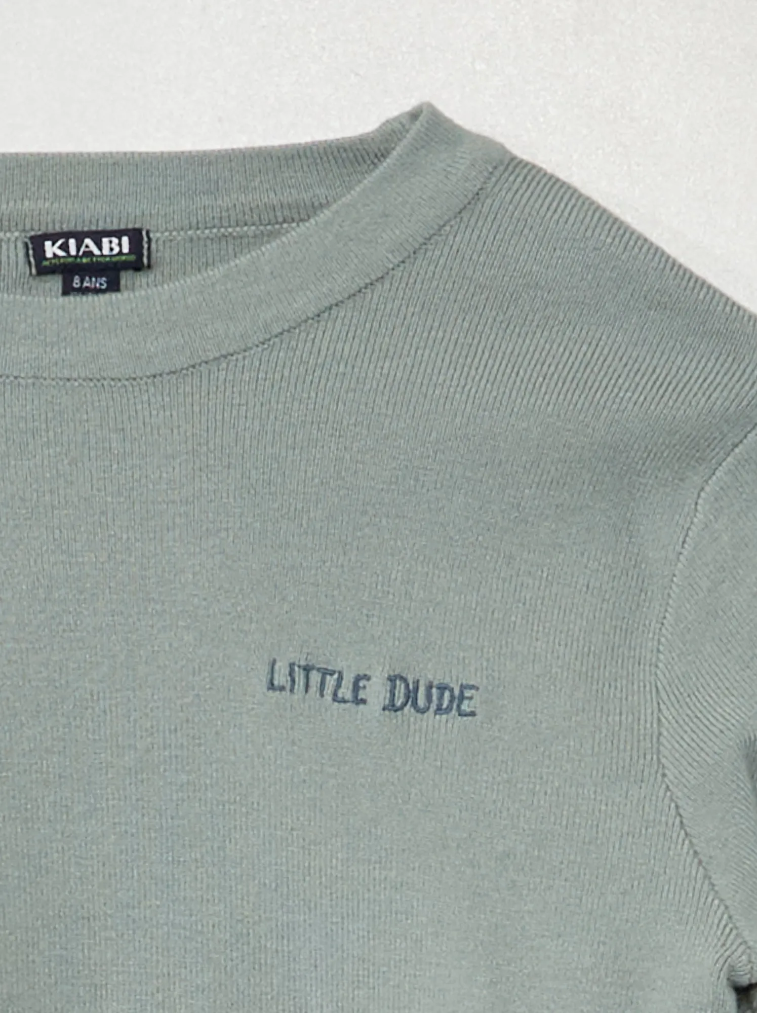 Pullover in maglia jersey a maniche lunghe - VERDE