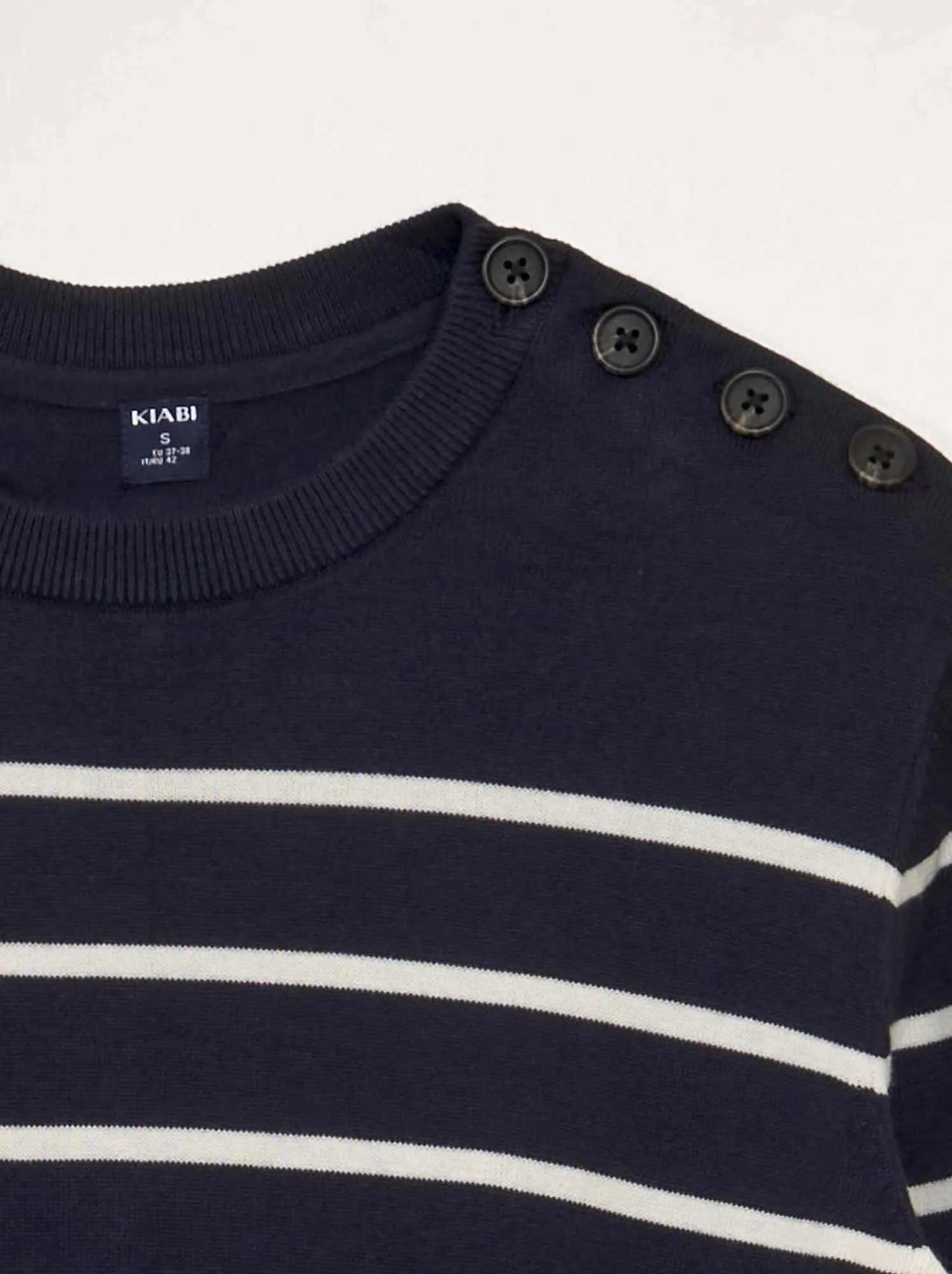 Pullover in maglia stile marinaro - BLU