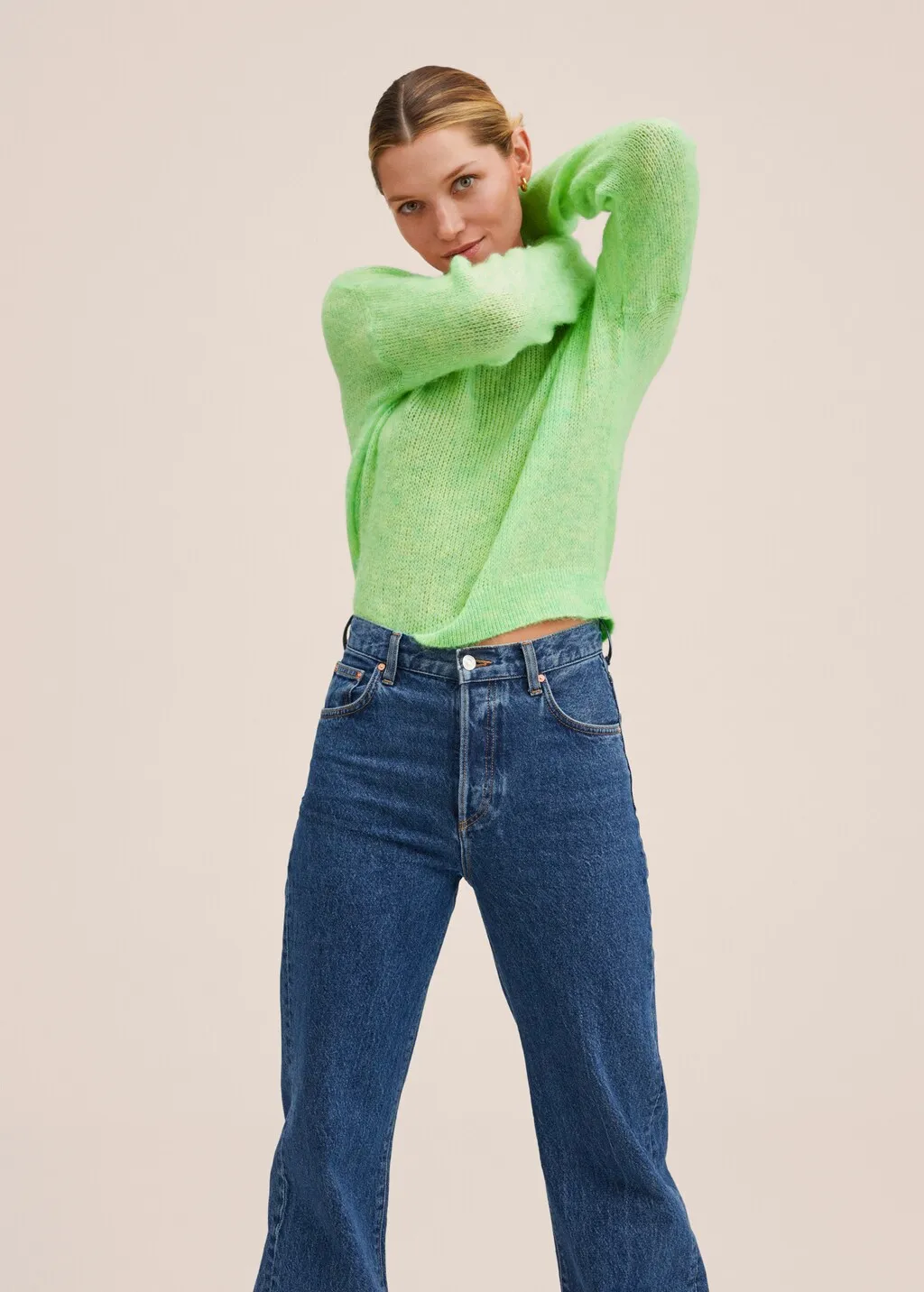 Pullover maglia collo perkins