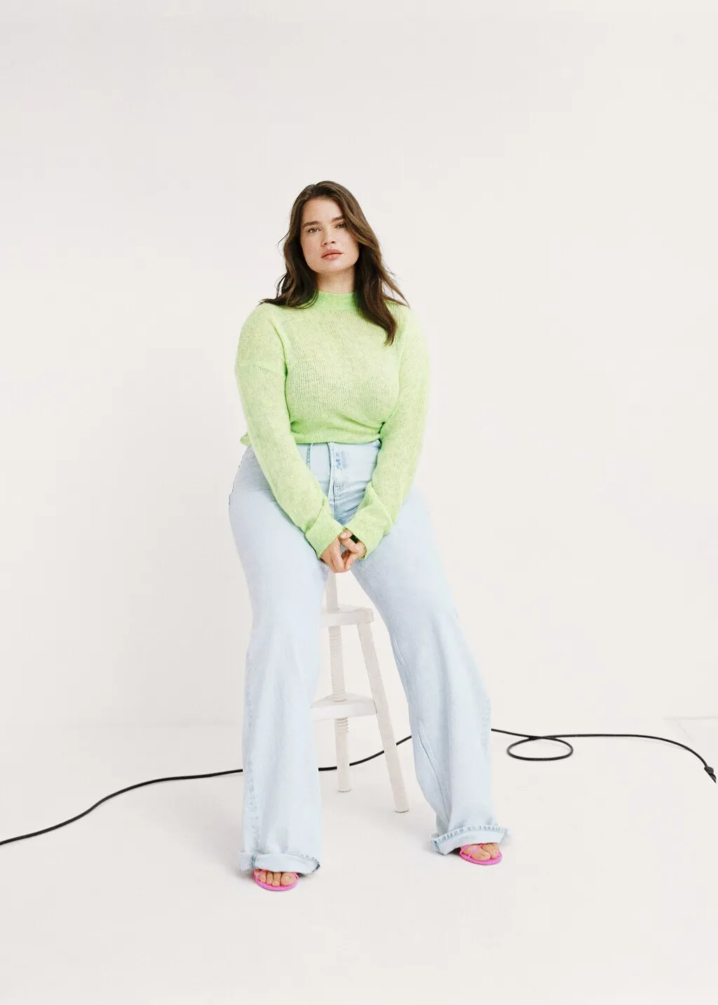 Pullover maglia collo perkins