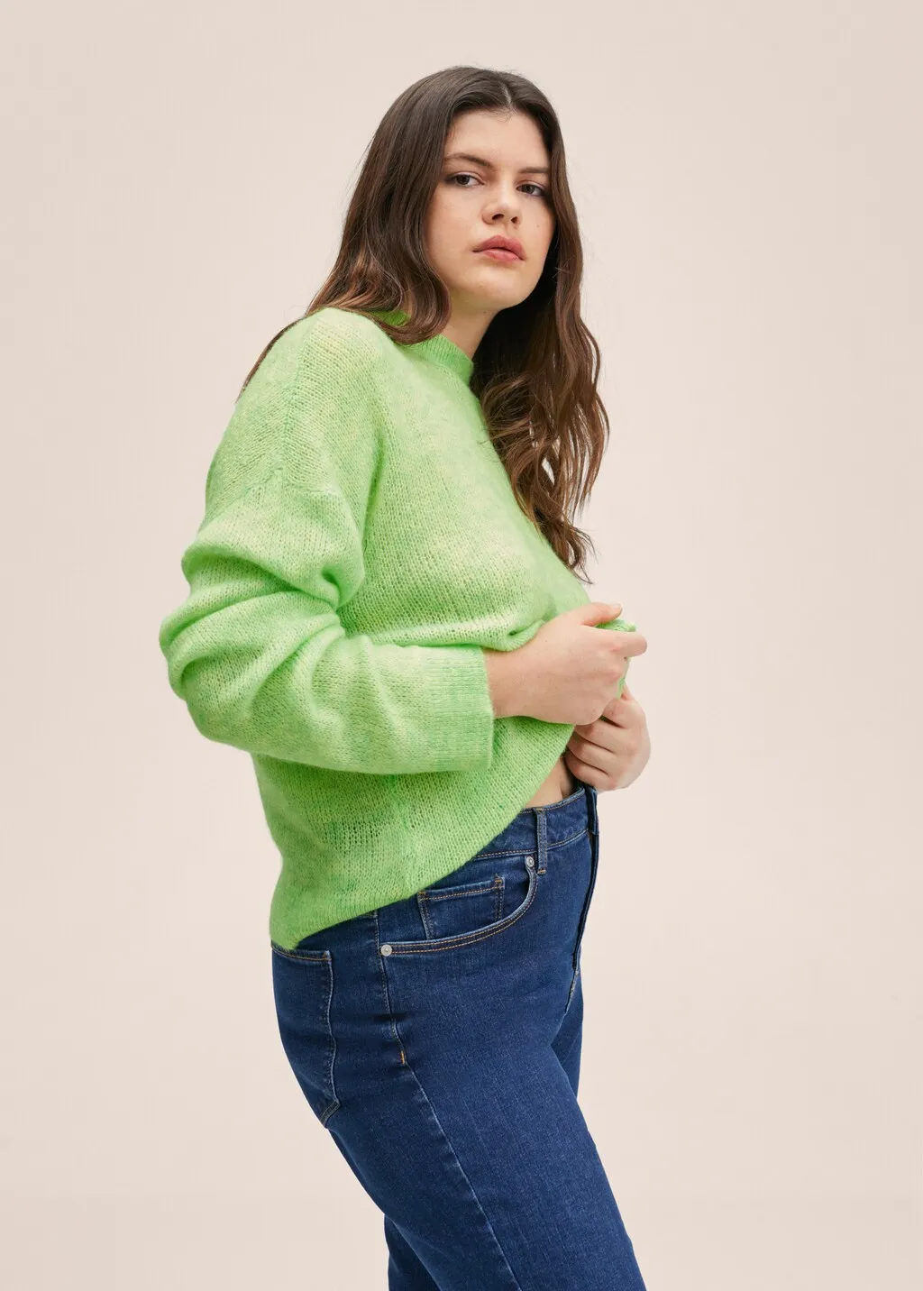 Pullover maglia collo perkins
