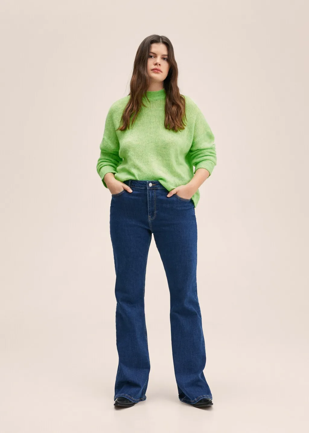 Pullover maglia collo perkins