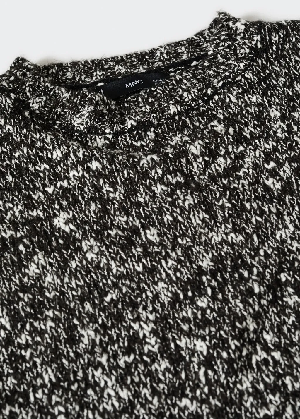 Pullover melangiato collo stondato