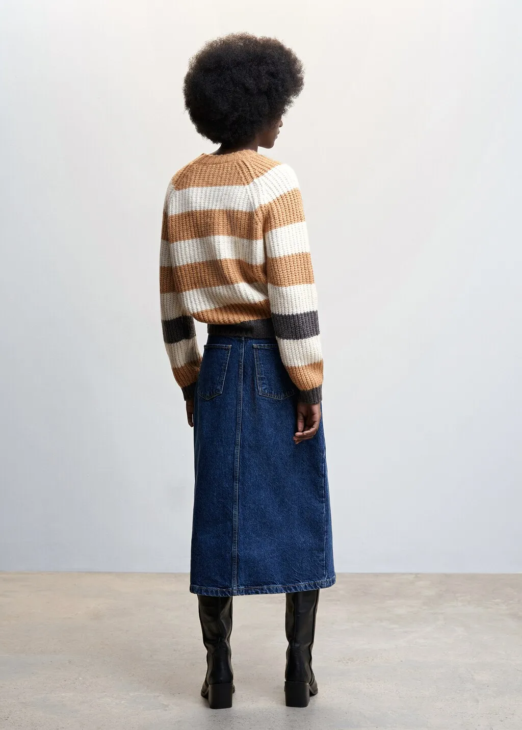 Pullover righe collo stondato