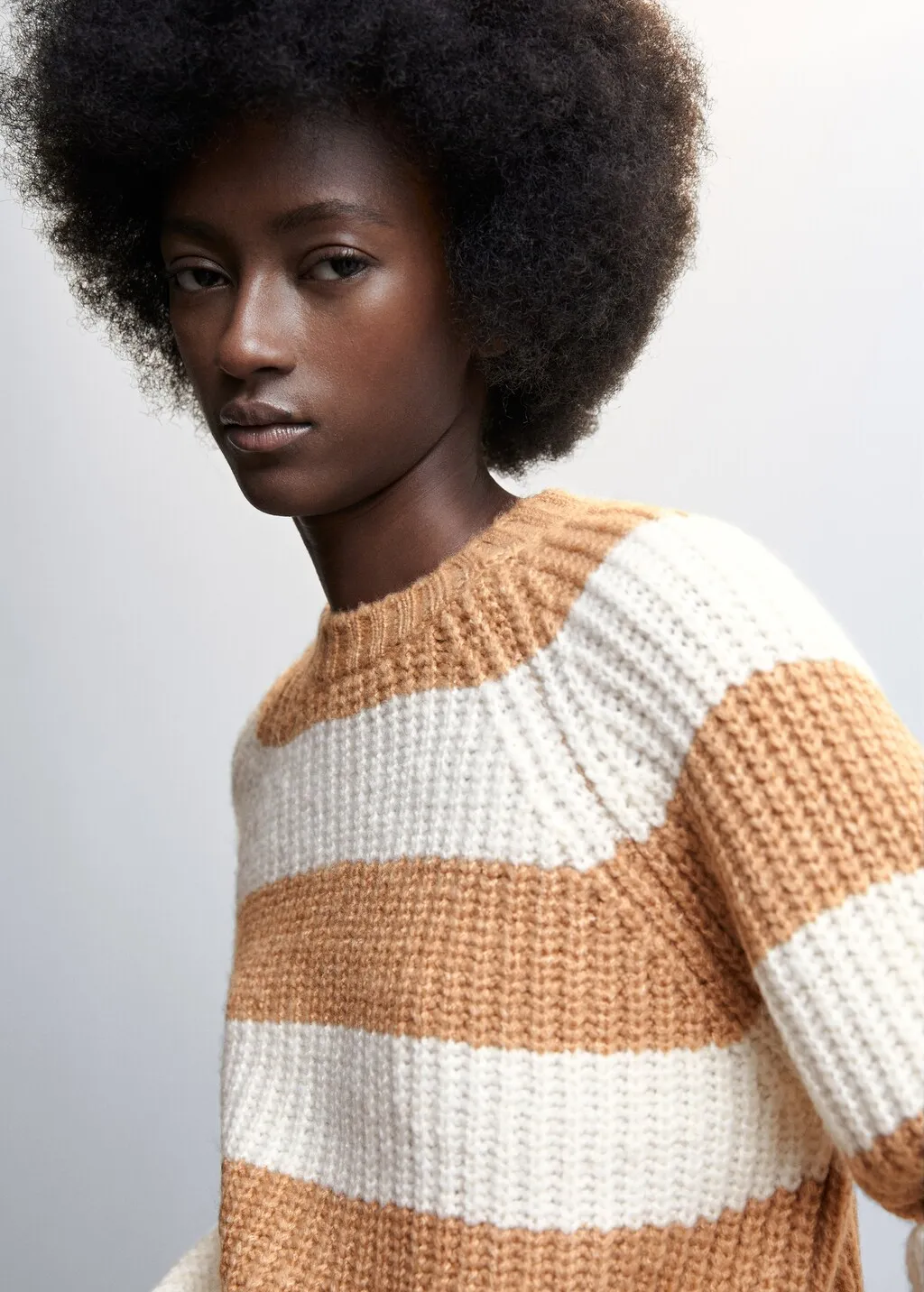 Pullover righe collo stondato