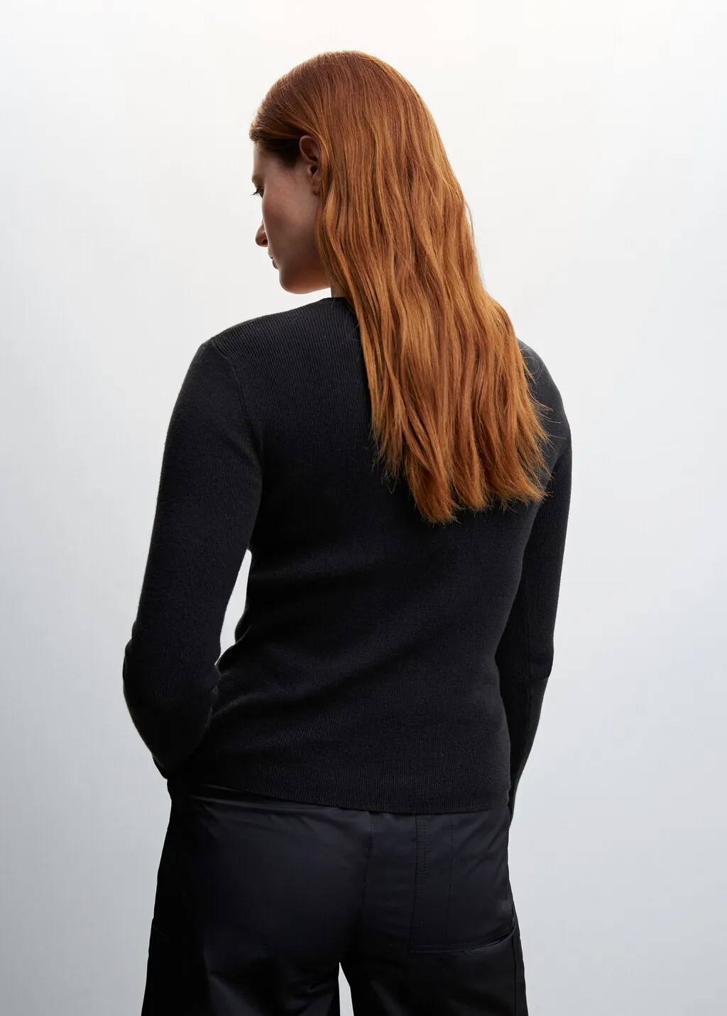 Pullover texture collo stondato