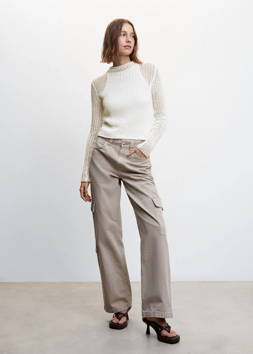 Pullover traforato collo perkins