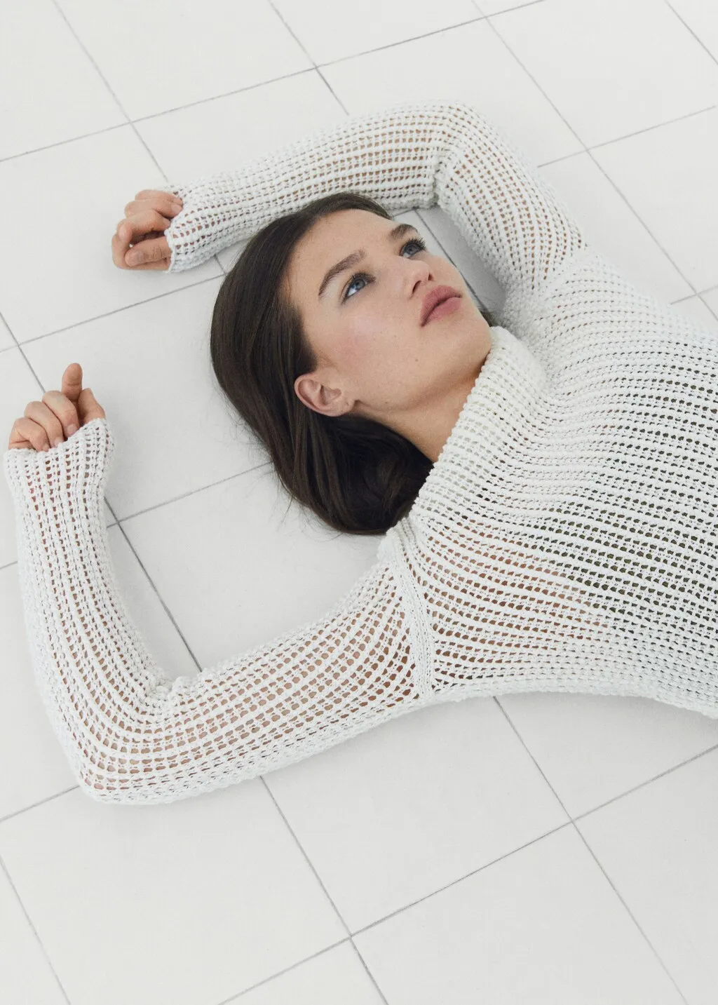 Pullover traforato collo perkins