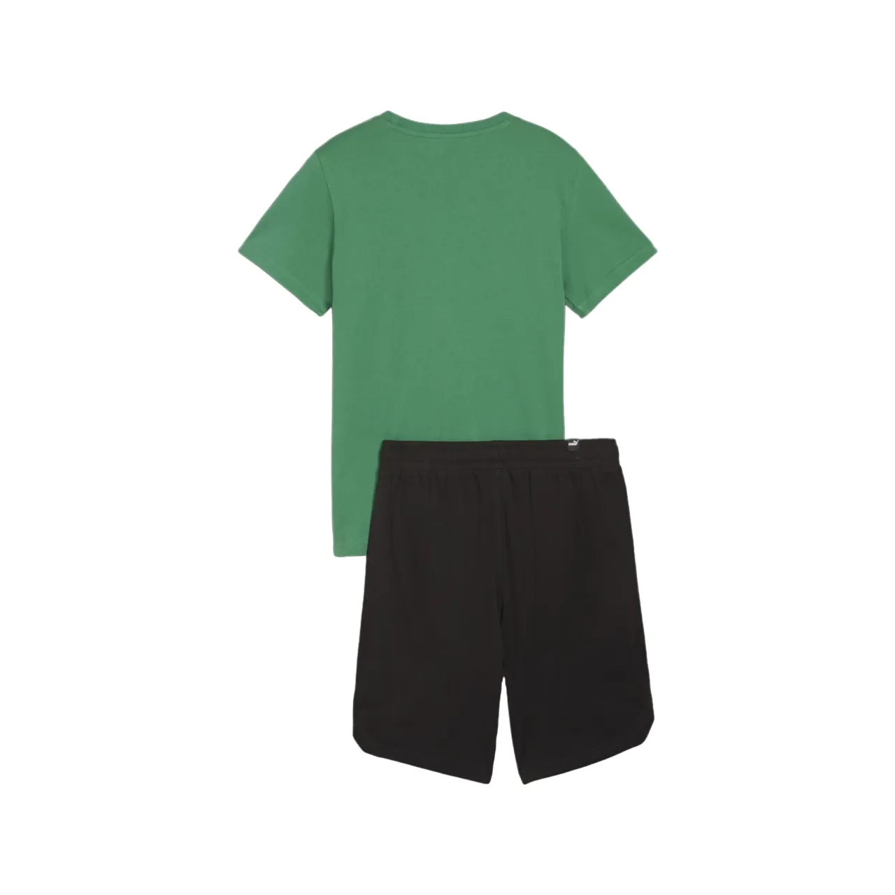 Puma completo maglietta e pantaloncino in cotone da ragazzo Squad 679284-86 verde-nero
