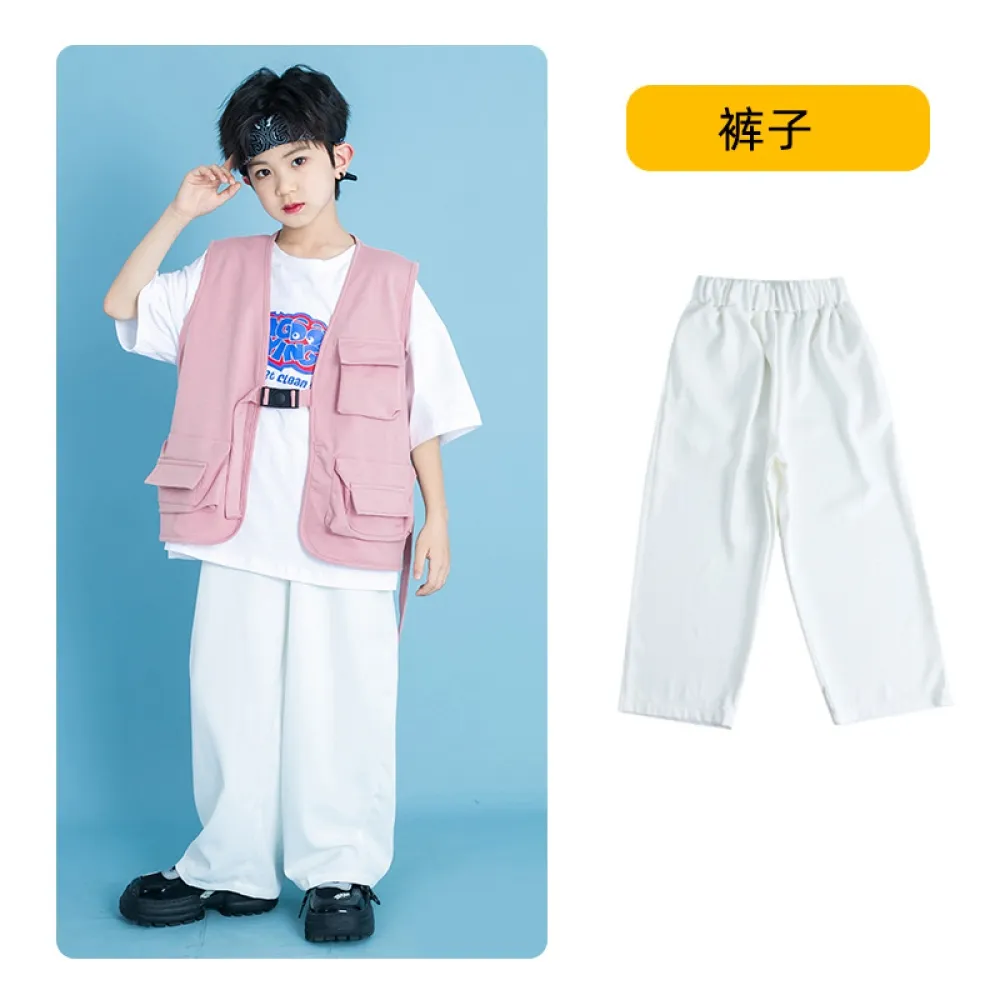 Ragazzi Hip-hop Rosa Hiphop Street Dance Abbigliamento per bambini Gilet di marca alla moda Abbigliamento per prestazioni per ba