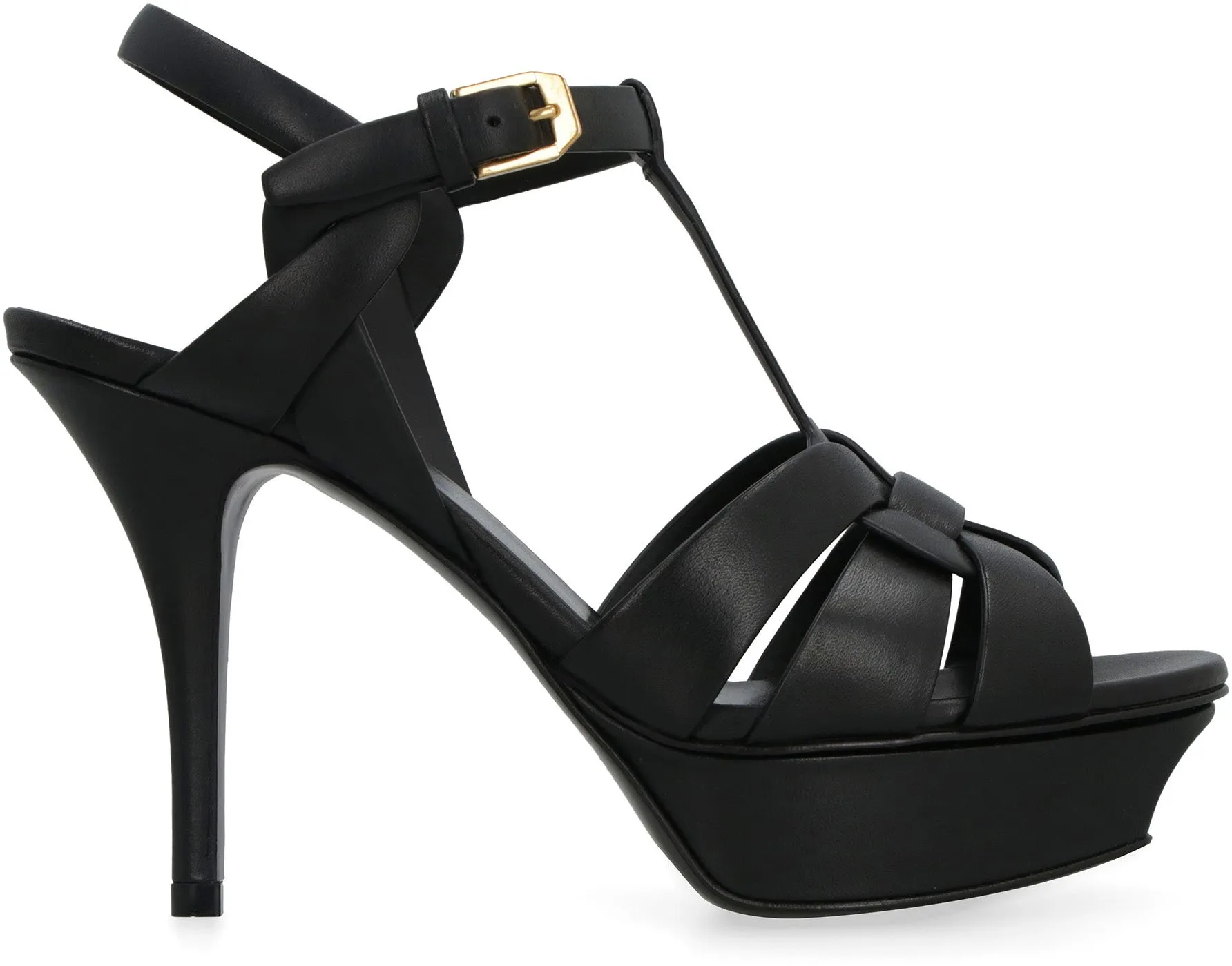 Saint Laurent Sandali Tribute in pelle con tacco