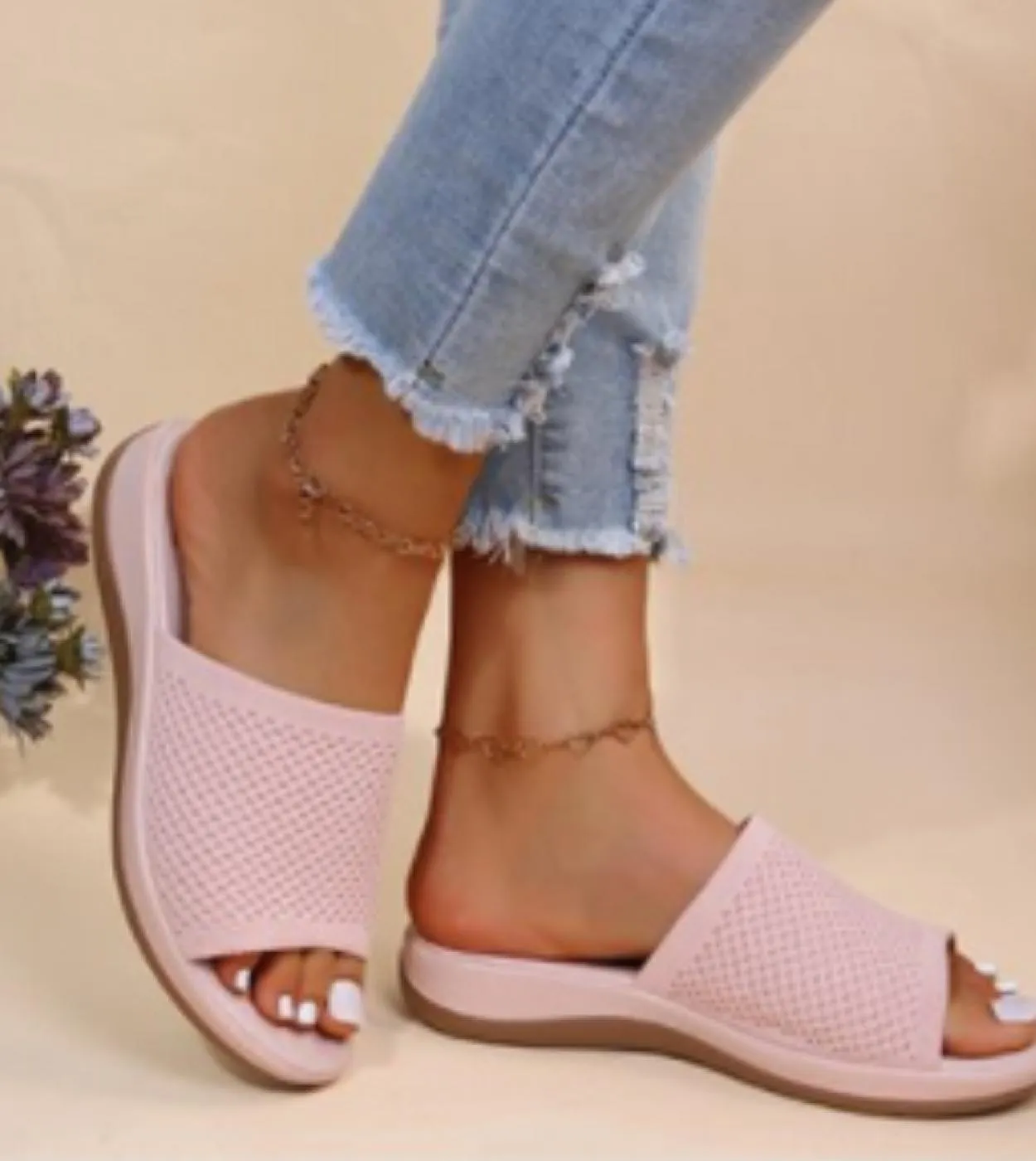 Sandali da donna 2022 Nuovi sandali estivi Scarpe da donna Sandali con tacco Sandali con zeppa in mesh traspirante Infradito est
