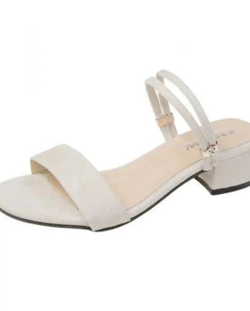 Sandali da donna Pantofole di marca con tacco grosso Infradito estive Stretto St