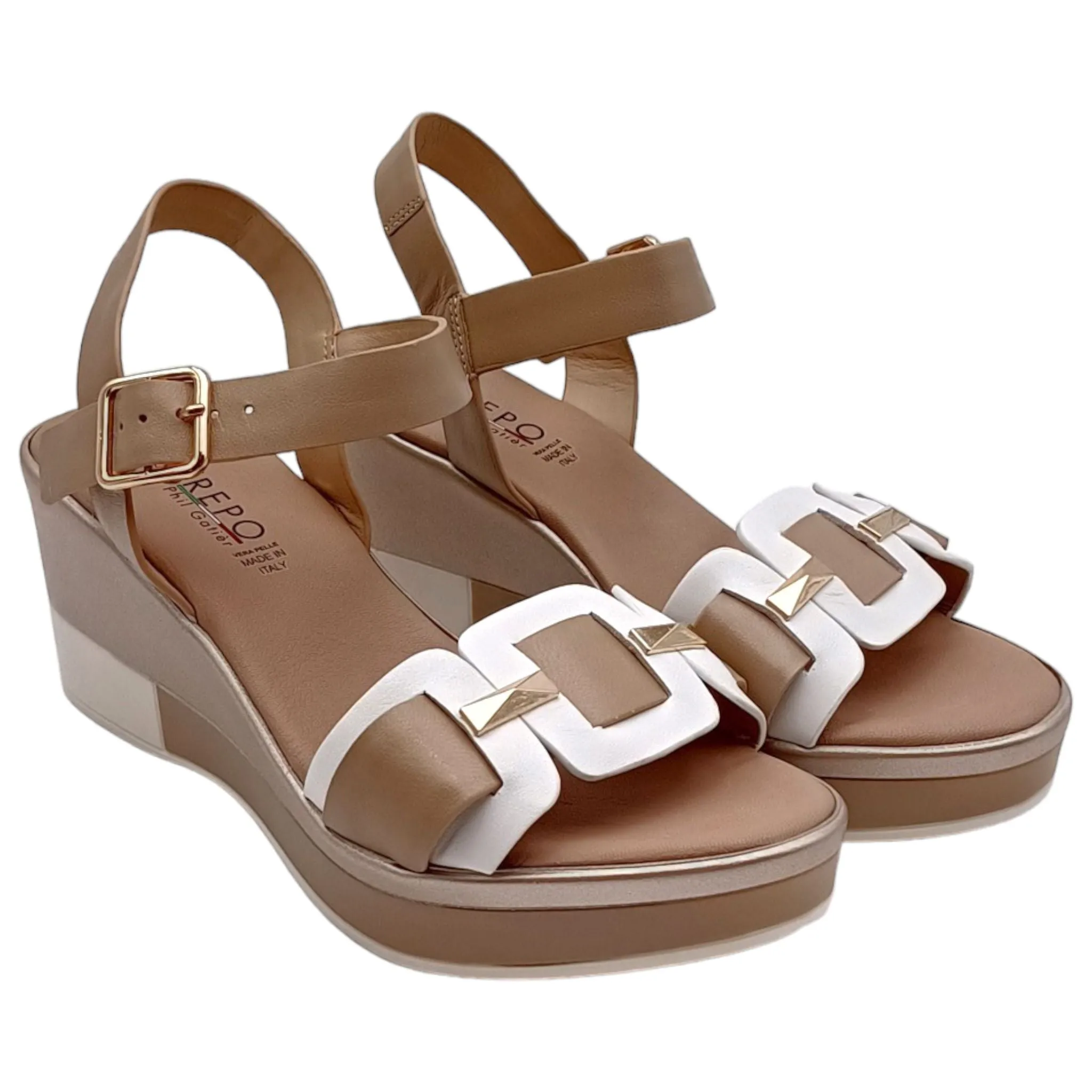 Sandalo zeppa Donna 85249 repo bianco