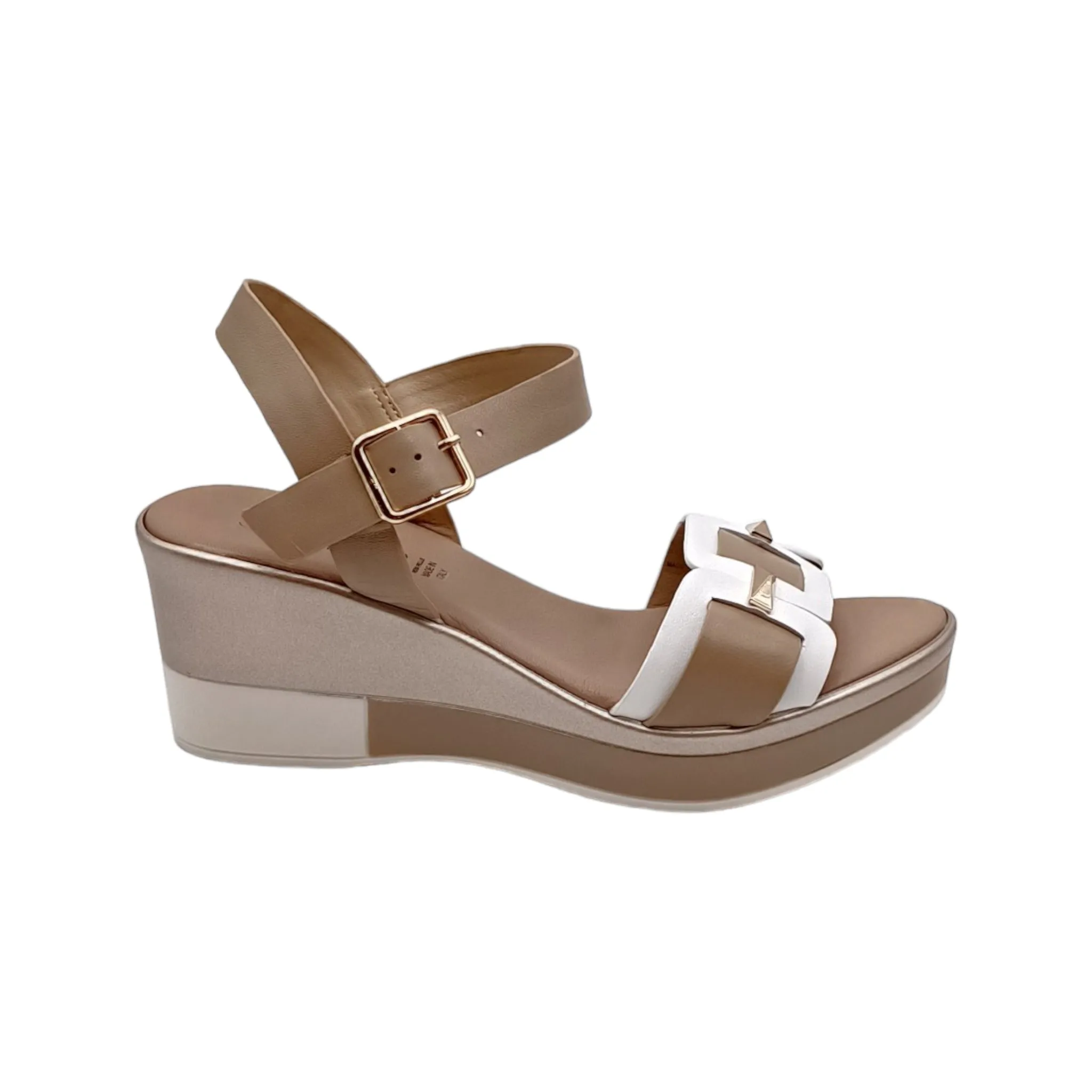 Sandalo zeppa Donna 85249 repo bianco