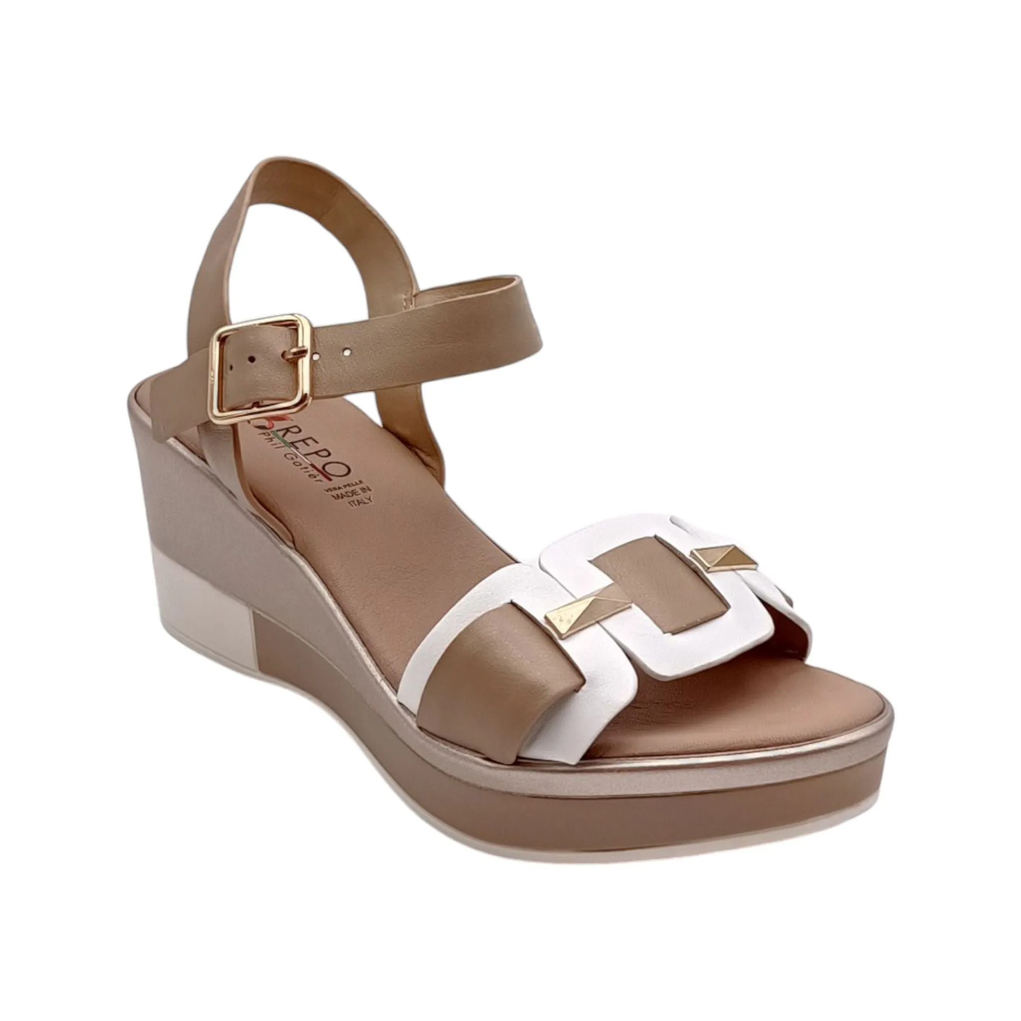 Sandalo zeppa Donna 85249 repo bianco