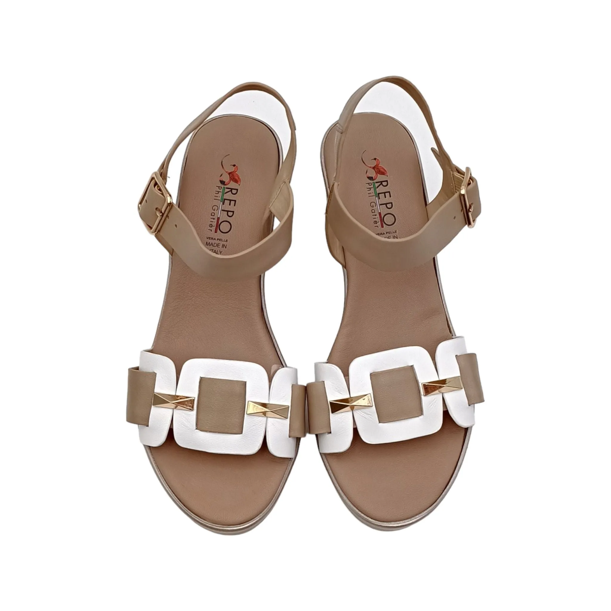 Sandalo zeppa Donna 85249 repo bianco