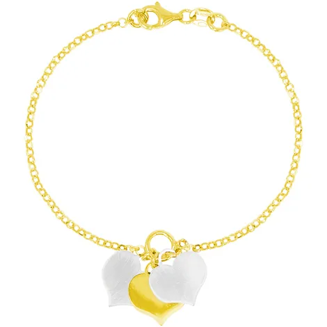 SARNIORO Bracciale cuore Sarnioro in argento dorato
