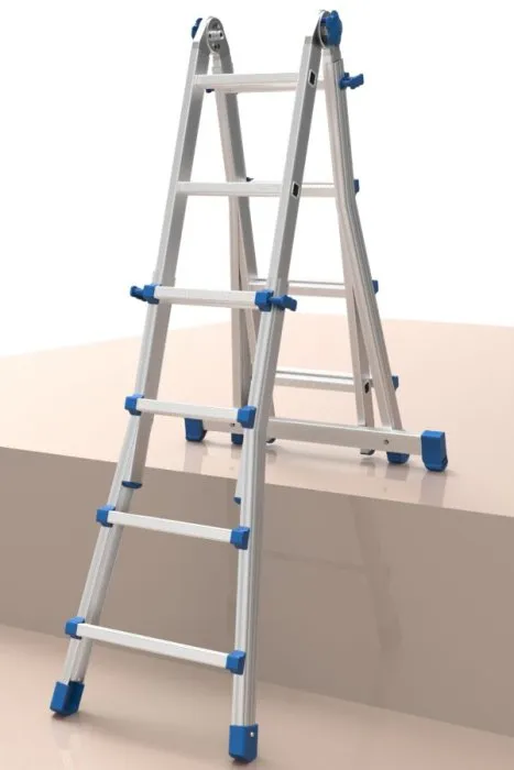 Scala telescopica Marchetti Equipe EQU44 (8+8 pioli) 1,95m