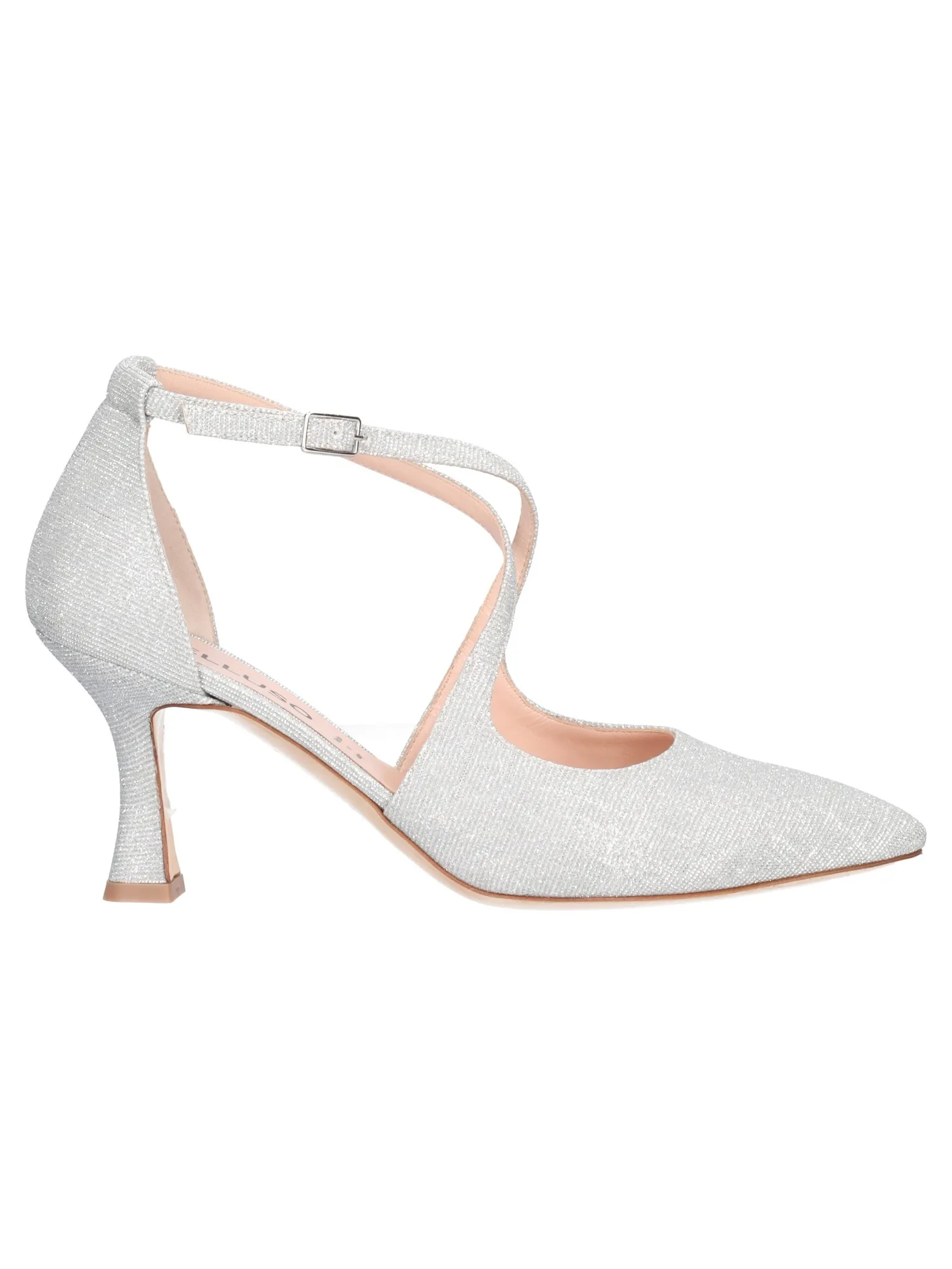 Scarpa elegante con tacco fino Melluso da donna argento glitter