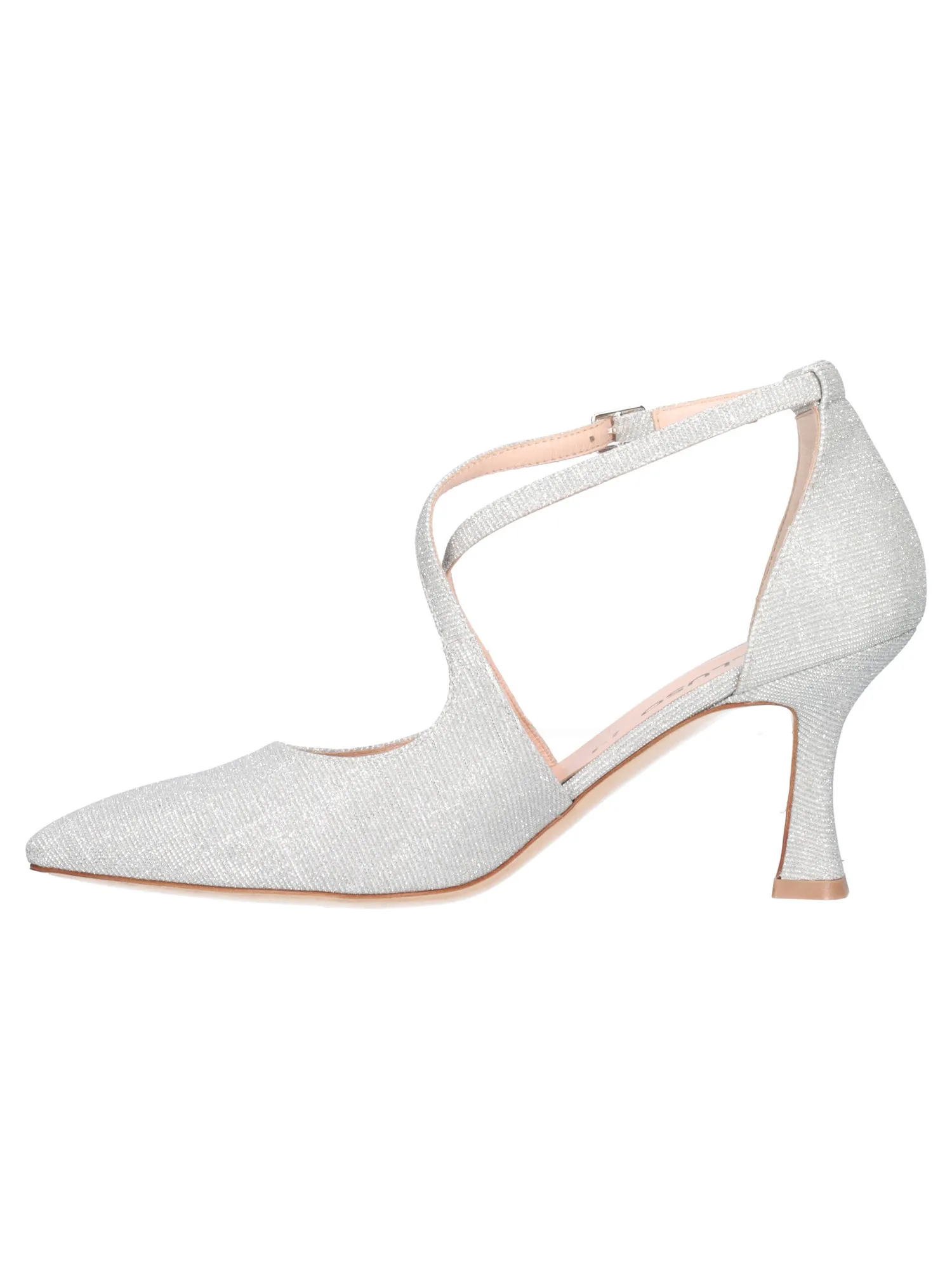 Scarpa elegante con tacco fino Melluso da donna argento glitter