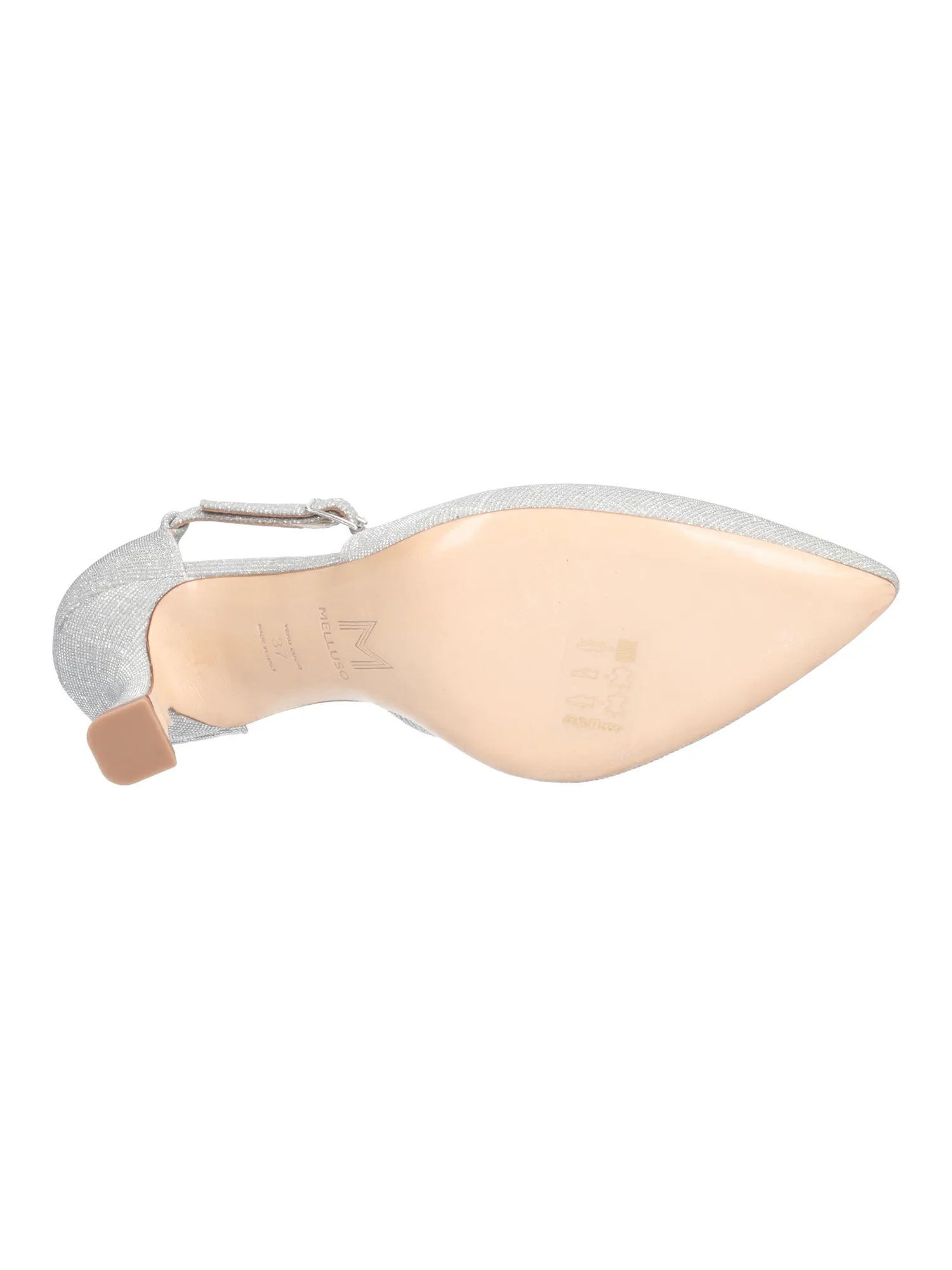 Scarpa elegante con tacco fino Melluso da donna argento glitter