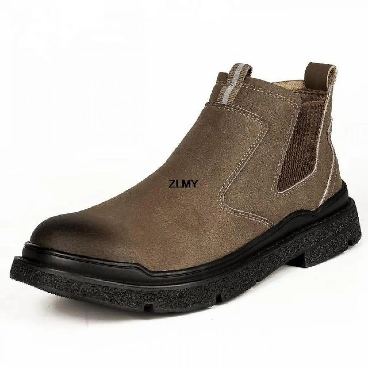 Scarpe antinfortunistiche impermeabili Stivali da lavoro antiforatura da uomo Stivali Chelsea da uomo in pelle con punta in acci