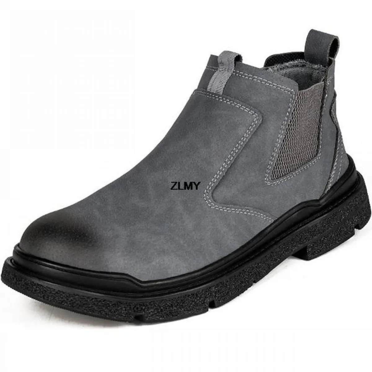 Scarpe antinfortunistiche impermeabili Stivali da lavoro antiforatura da uomo Stivali Chelsea da uomo in pelle con punta in acci