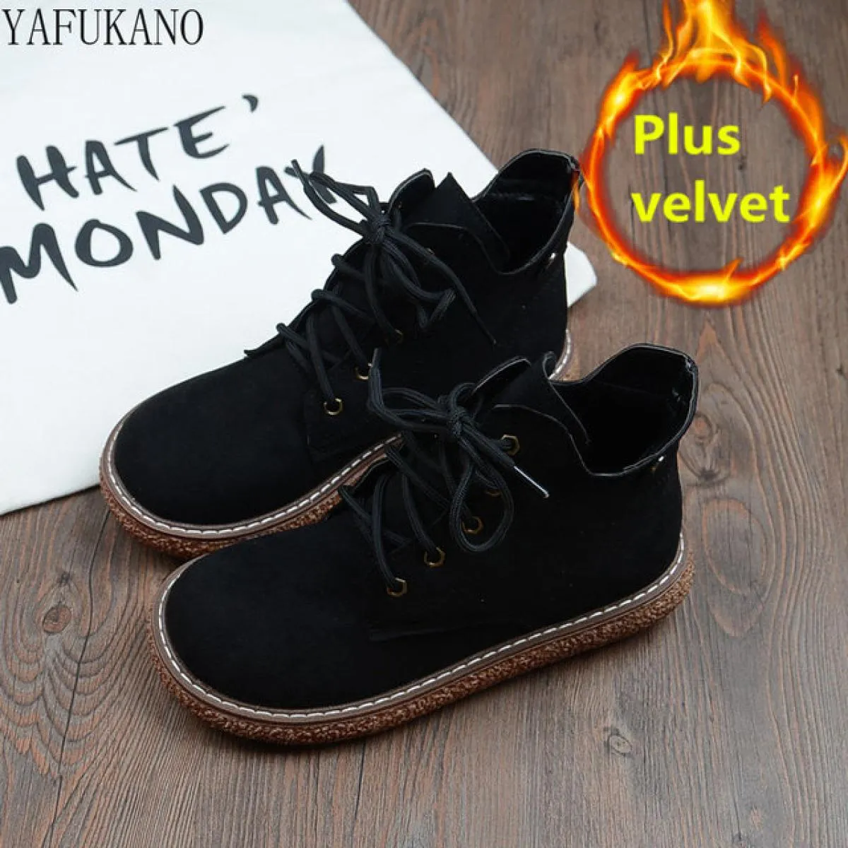 Scarpe da bambola a testa grande con suola spessa stile Harajuku Stivali corti retrò Mori Stivaletti comodi fatti a mano Stivali