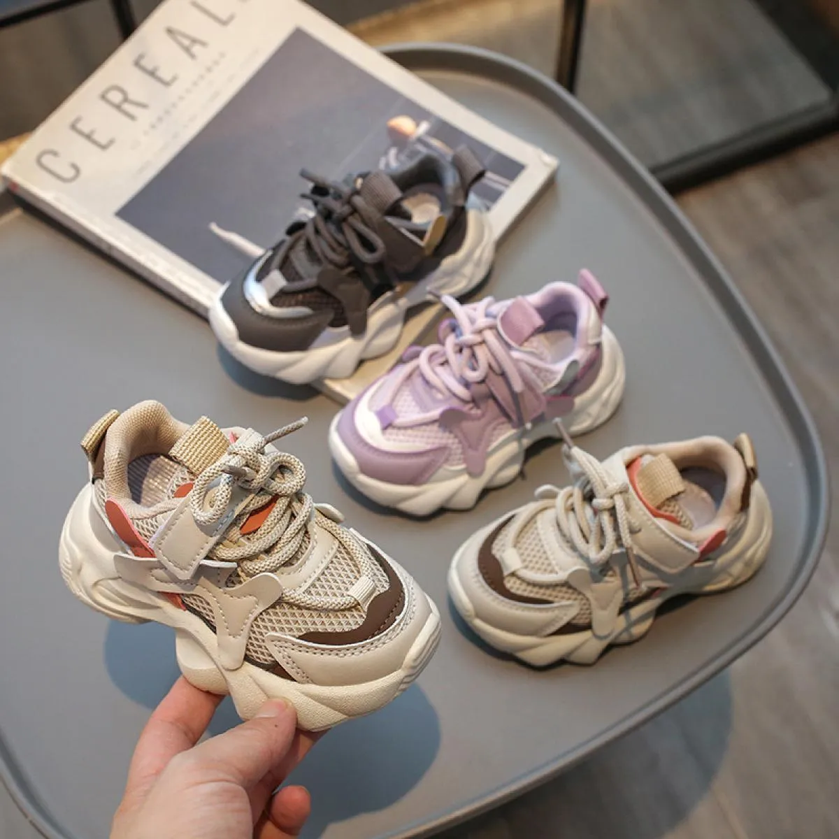 Scarpe per bambini Ragazzi Ragazze Scarpe sportive in tessuto a rete Scarpe da ginnastica per bambini traspiranti casual Scarpe