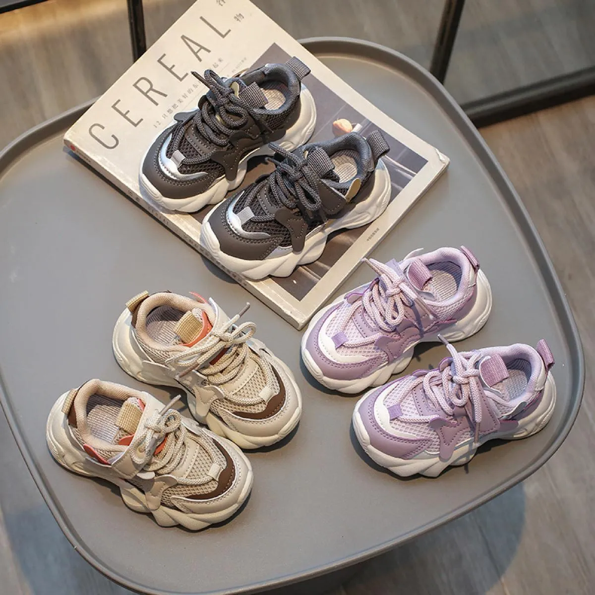 Scarpe per bambini Ragazzi Ragazze Scarpe sportive in tessuto a rete Scarpe da ginnastica per bambini traspiranti casual Scarpe