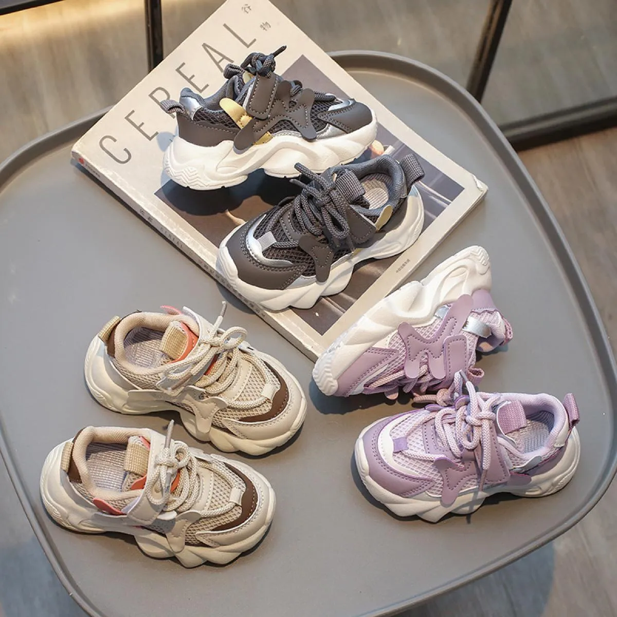 Scarpe per bambini Ragazzi Ragazze Scarpe sportive in tessuto a rete Scarpe da ginnastica per bambini traspiranti casual Scarpe