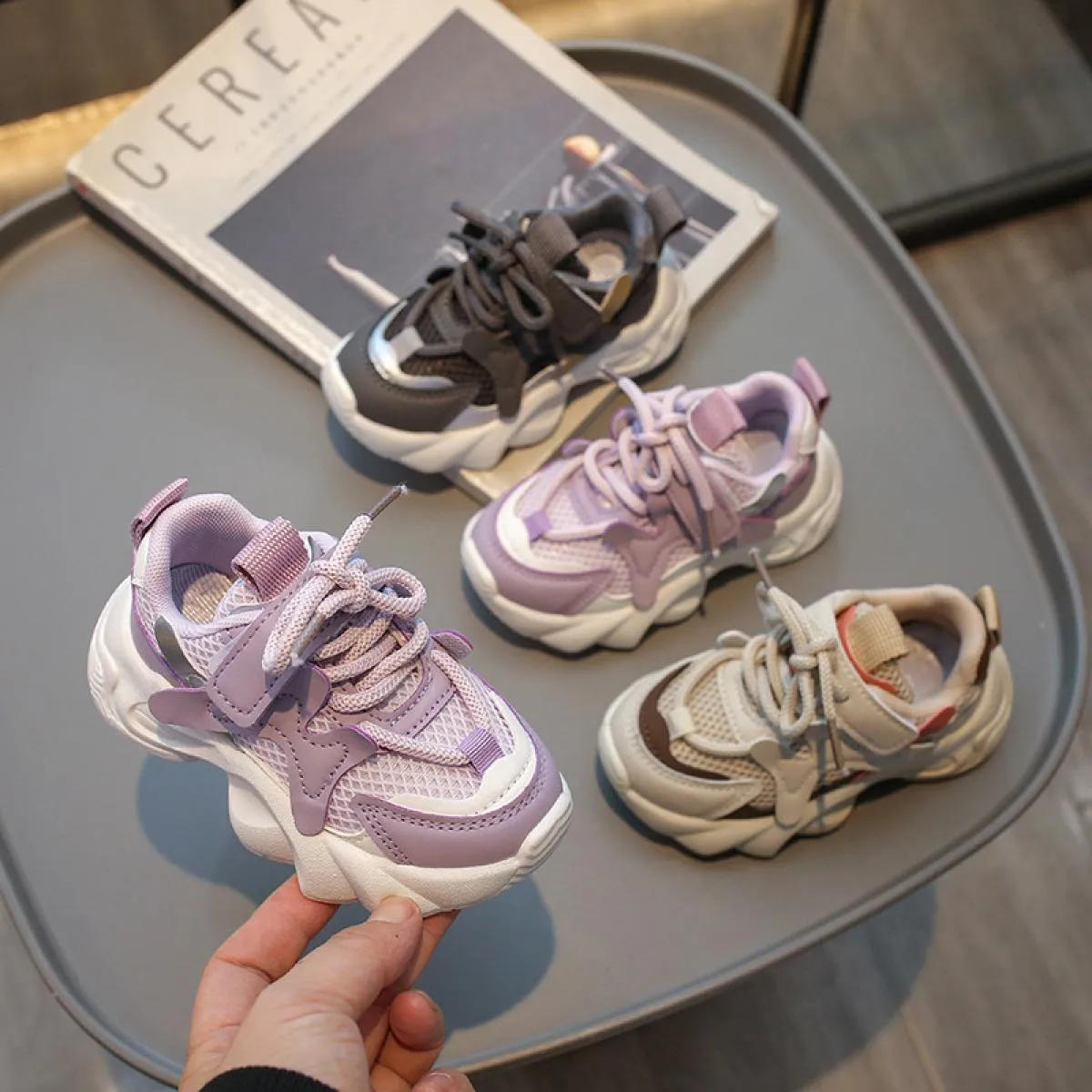 Scarpe per bambini Ragazzi Ragazze Scarpe sportive in tessuto a rete Scarpe da ginnastica per bambini traspiranti casual Scarpe